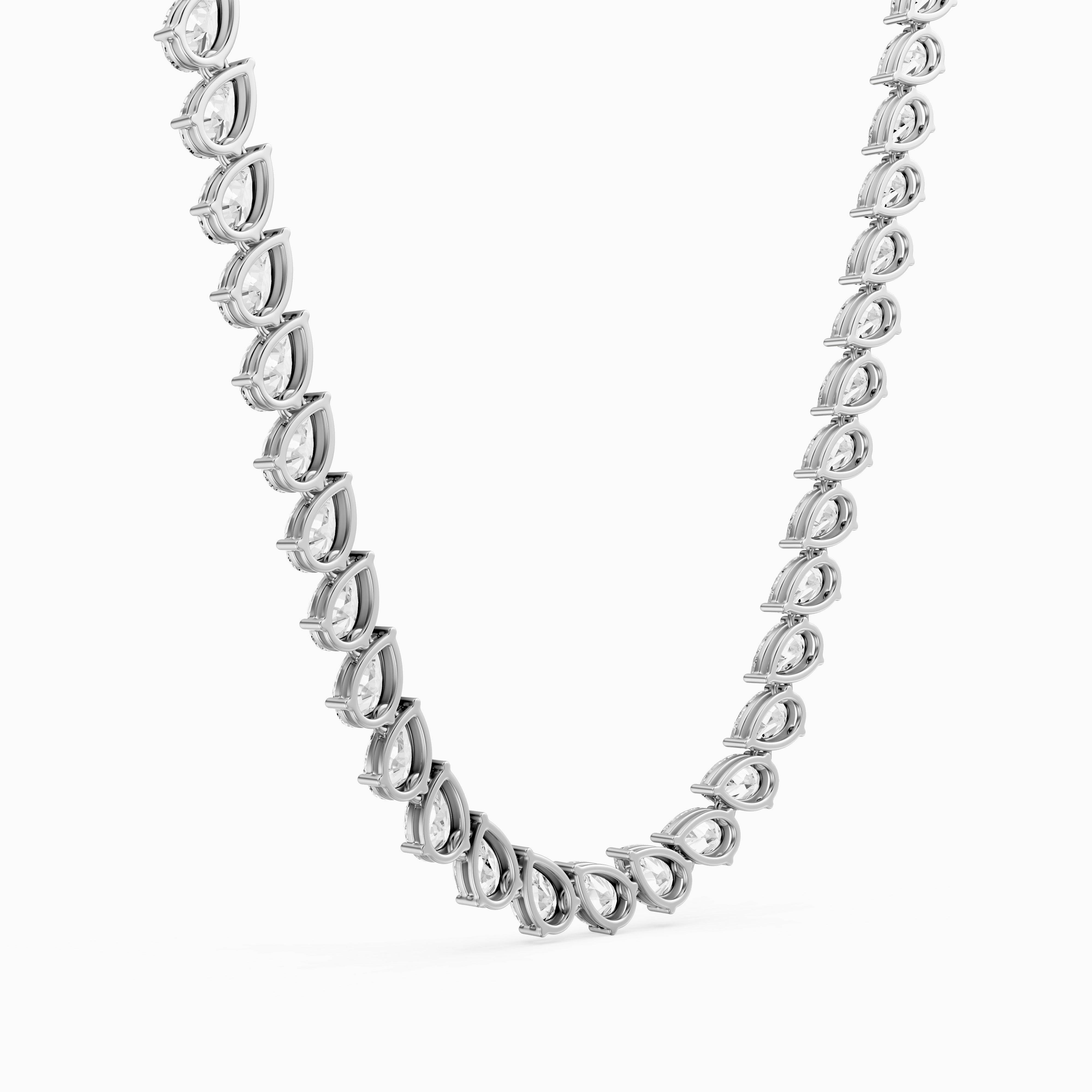 Nadia Alternating Pear Lab Grown Diamond Tennis Necklace