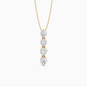 Daniela Round Lab Grown Diamond Vertical Drop Pendant