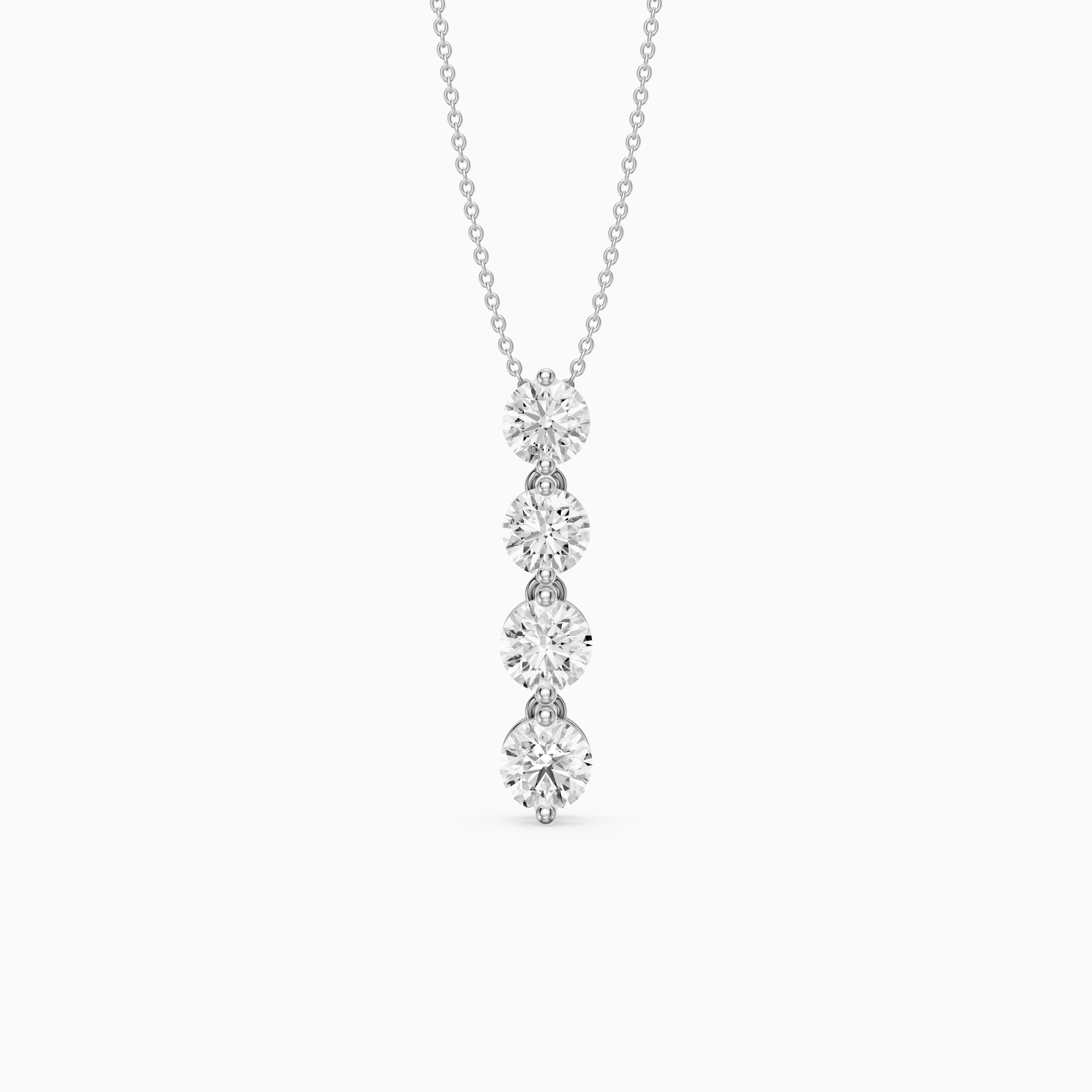 Daniela Round Lab Grown Diamond Vertical Drop Pendant