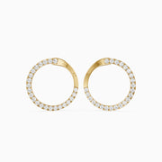 Lieve Round Cut Lab Grown Diamond Flat Circle Hoop Earrings