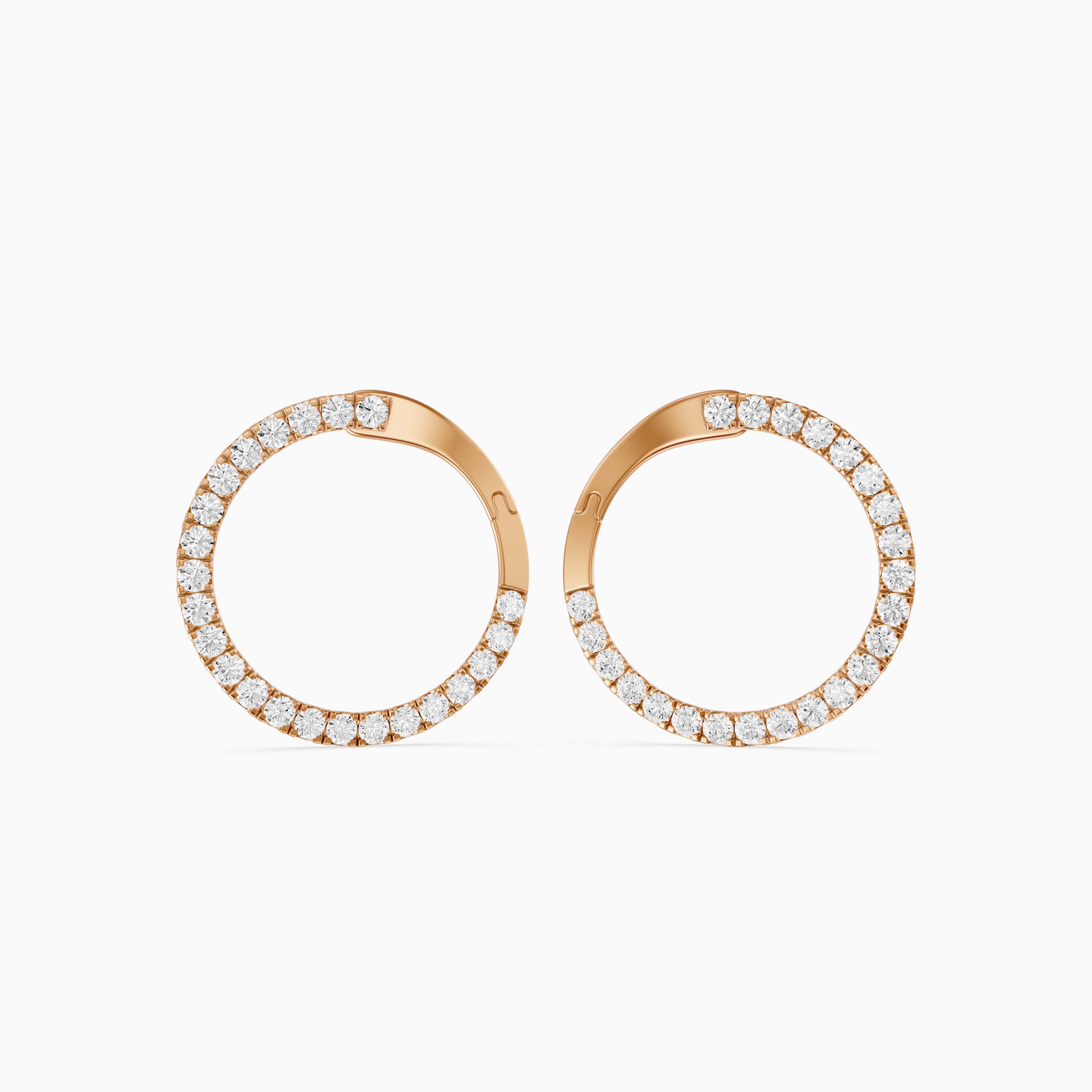 Lieve Round Cut Lab Grown Diamond Flat Circle Hoop Earrings