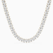 Shiloh Opposing Pear Lab Grown Diamond Tennis Necklace