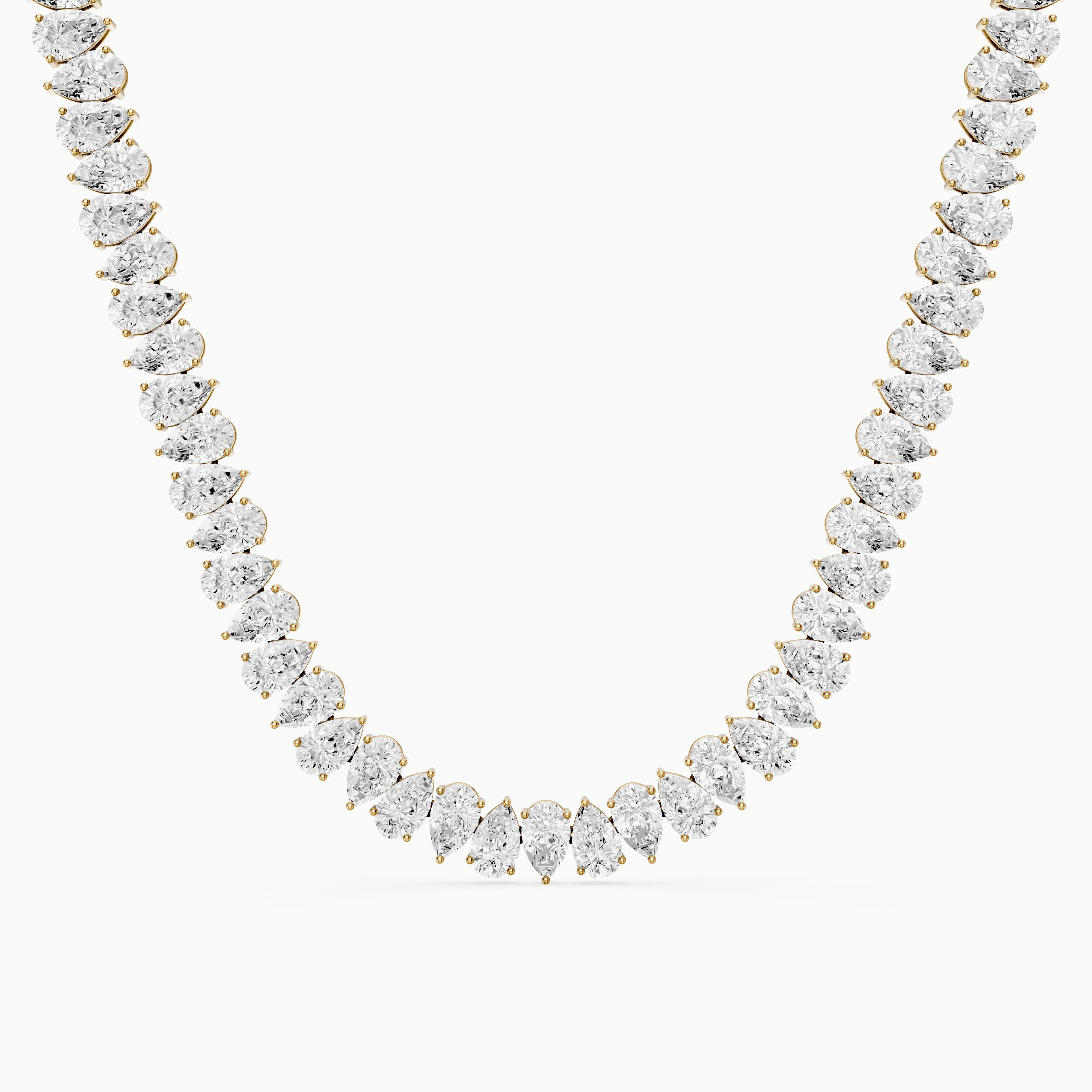 Shiloh Opposing Pear Lab Grown Diamond Tennis Necklace
