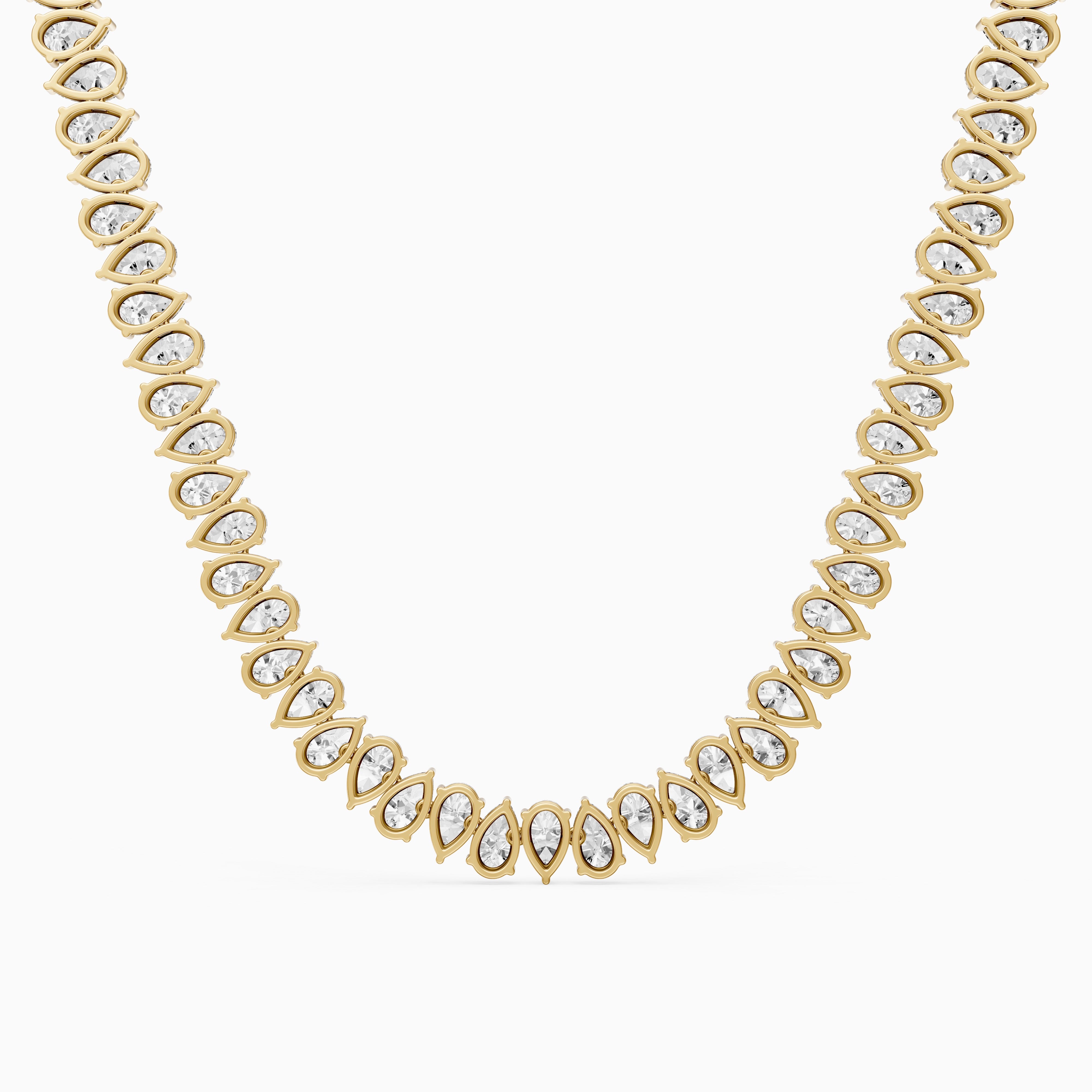 Shiloh Opposing Pear Lab Grown Diamond Tennis Necklace