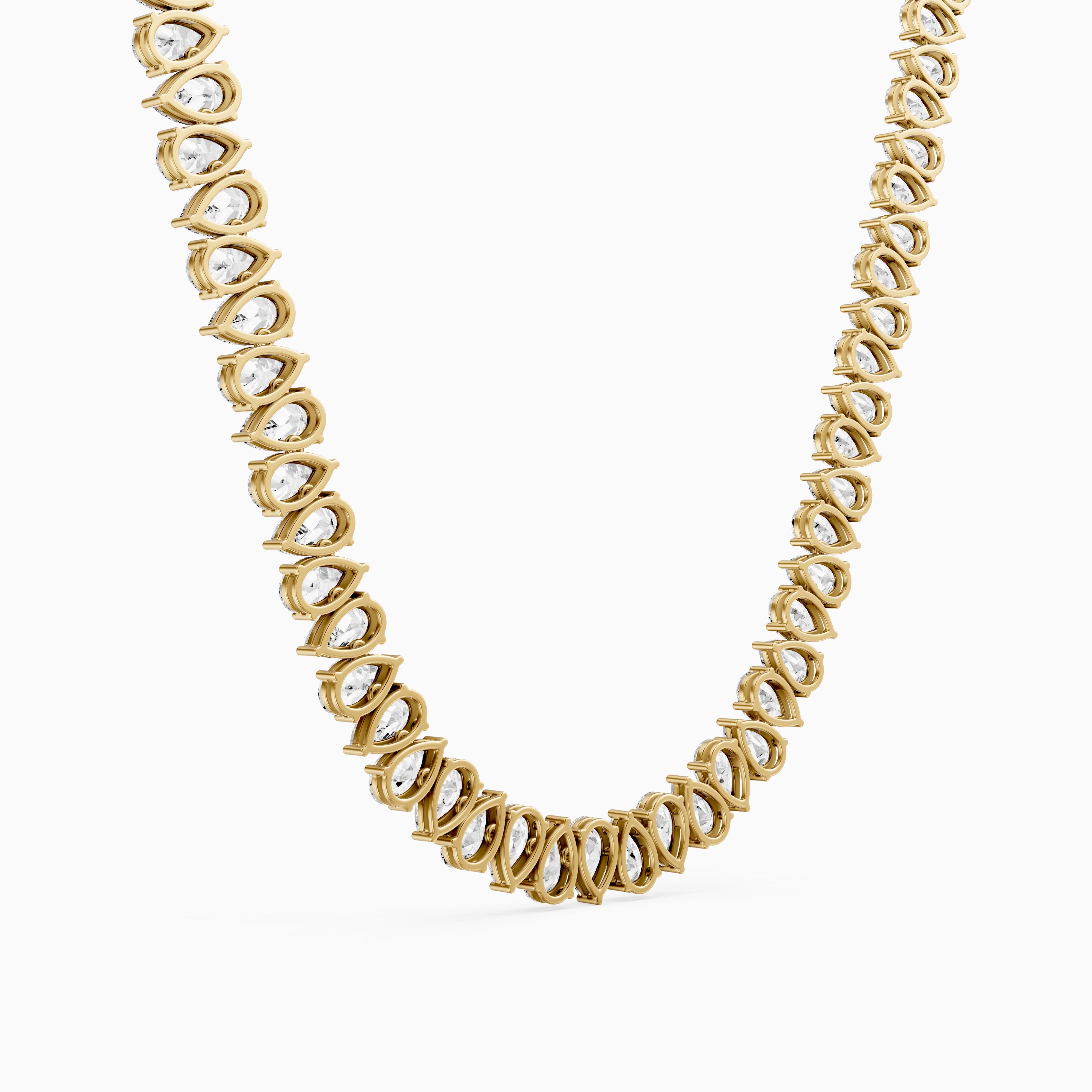Shiloh Opposing Pear Lab Grown Diamond Tennis Necklace