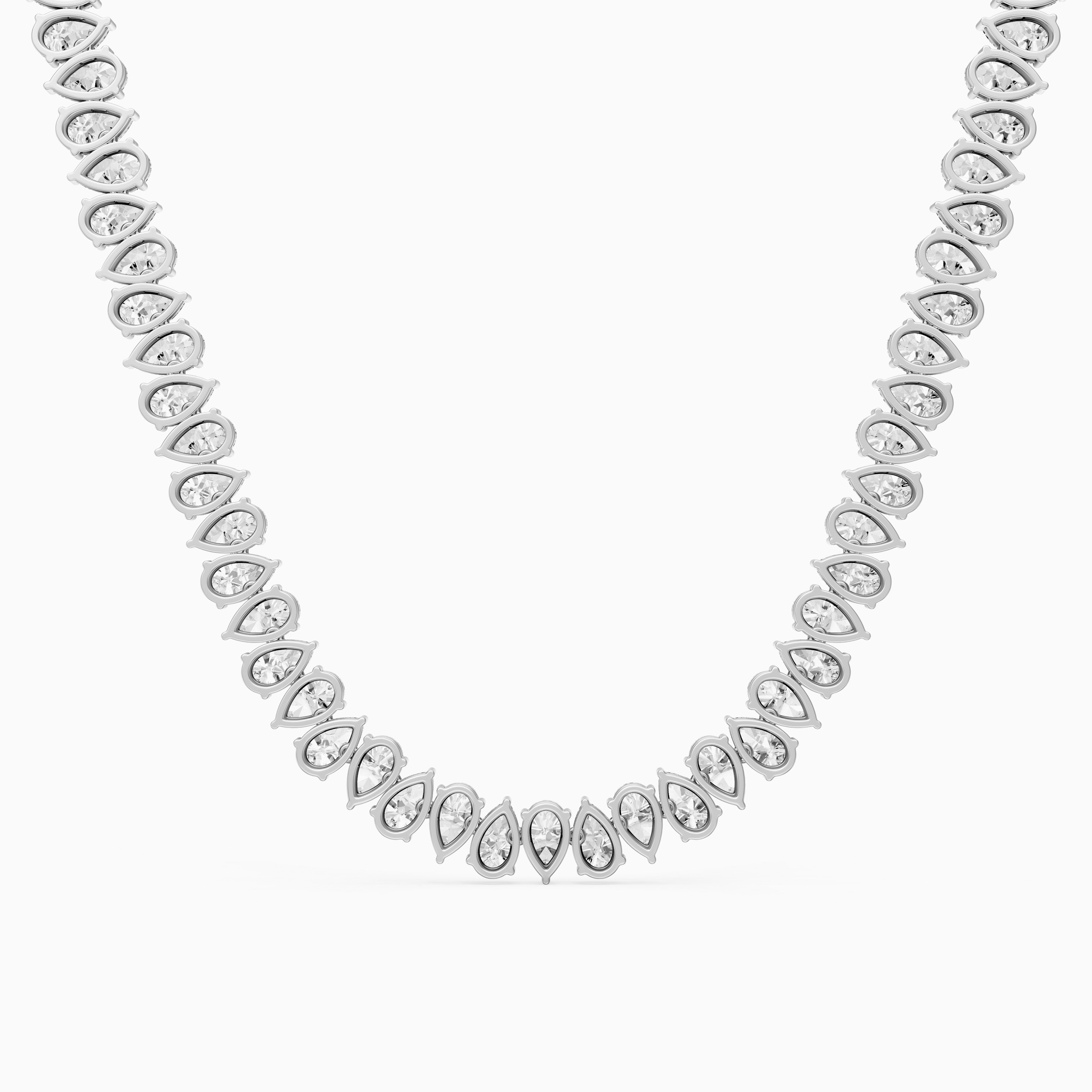 Shiloh Opposing Pear Lab Grown Diamond Tennis Necklace