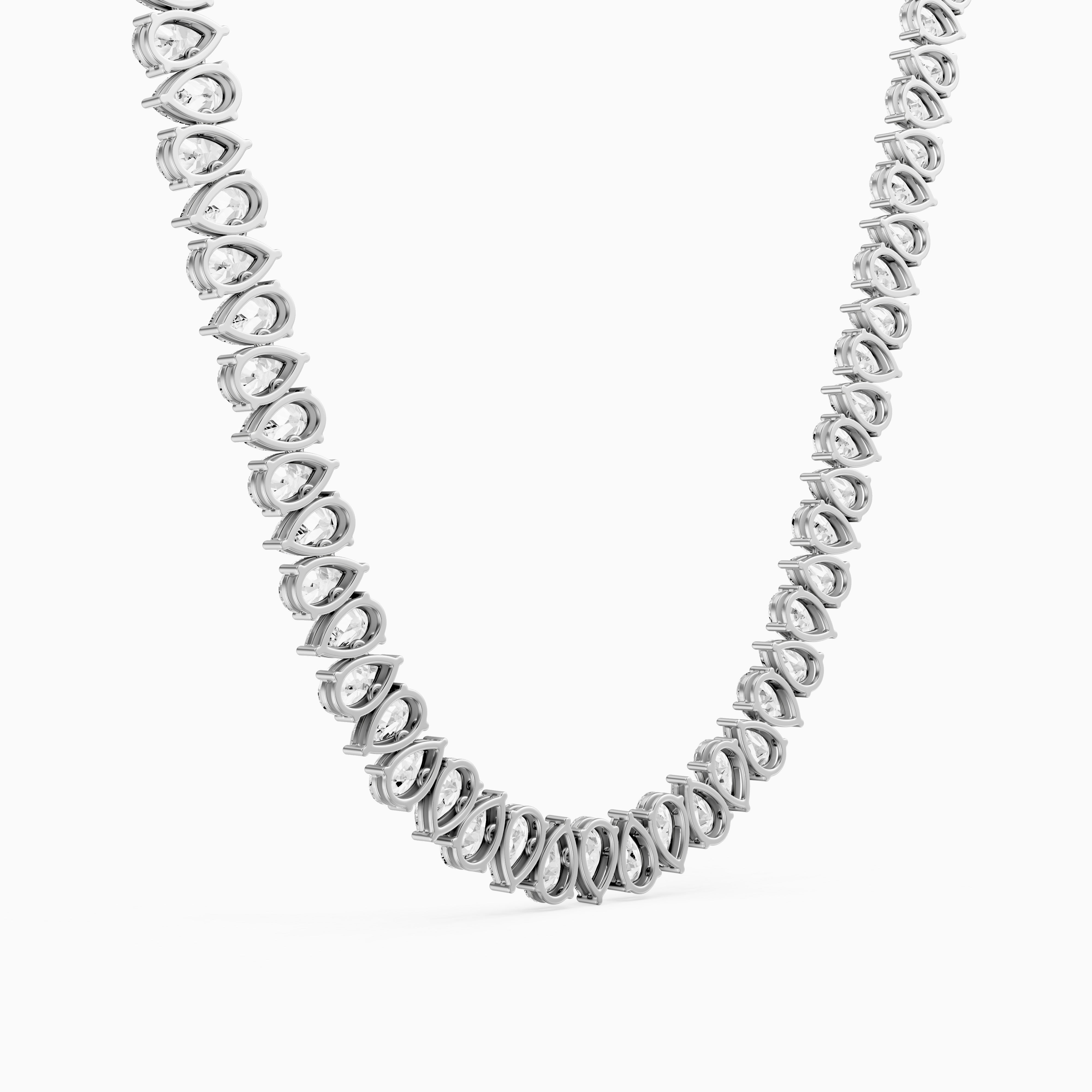 Shiloh Opposing Pear Lab Grown Diamond Tennis Necklace