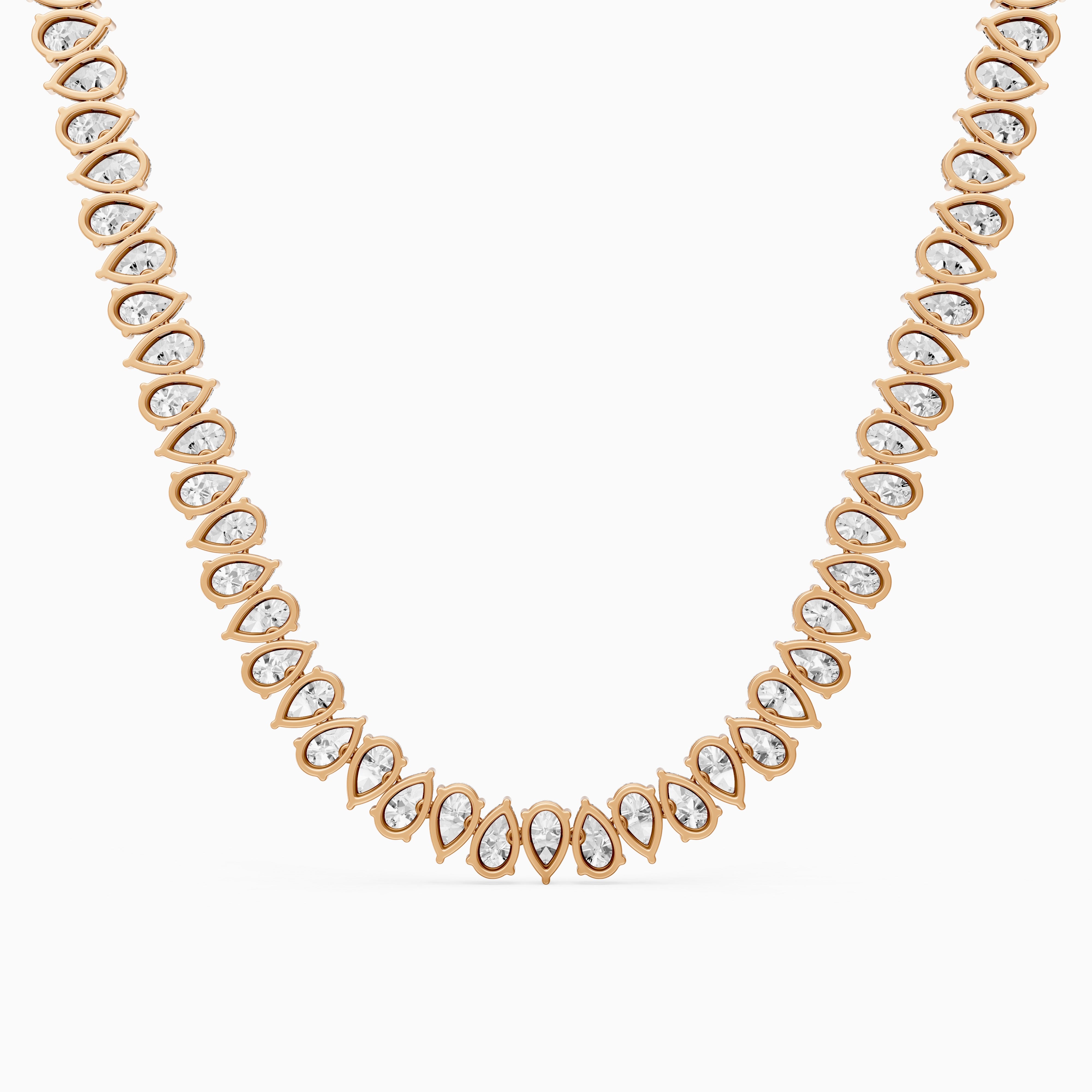 Shiloh Opposing Pear Lab Grown Diamond Tennis Necklace