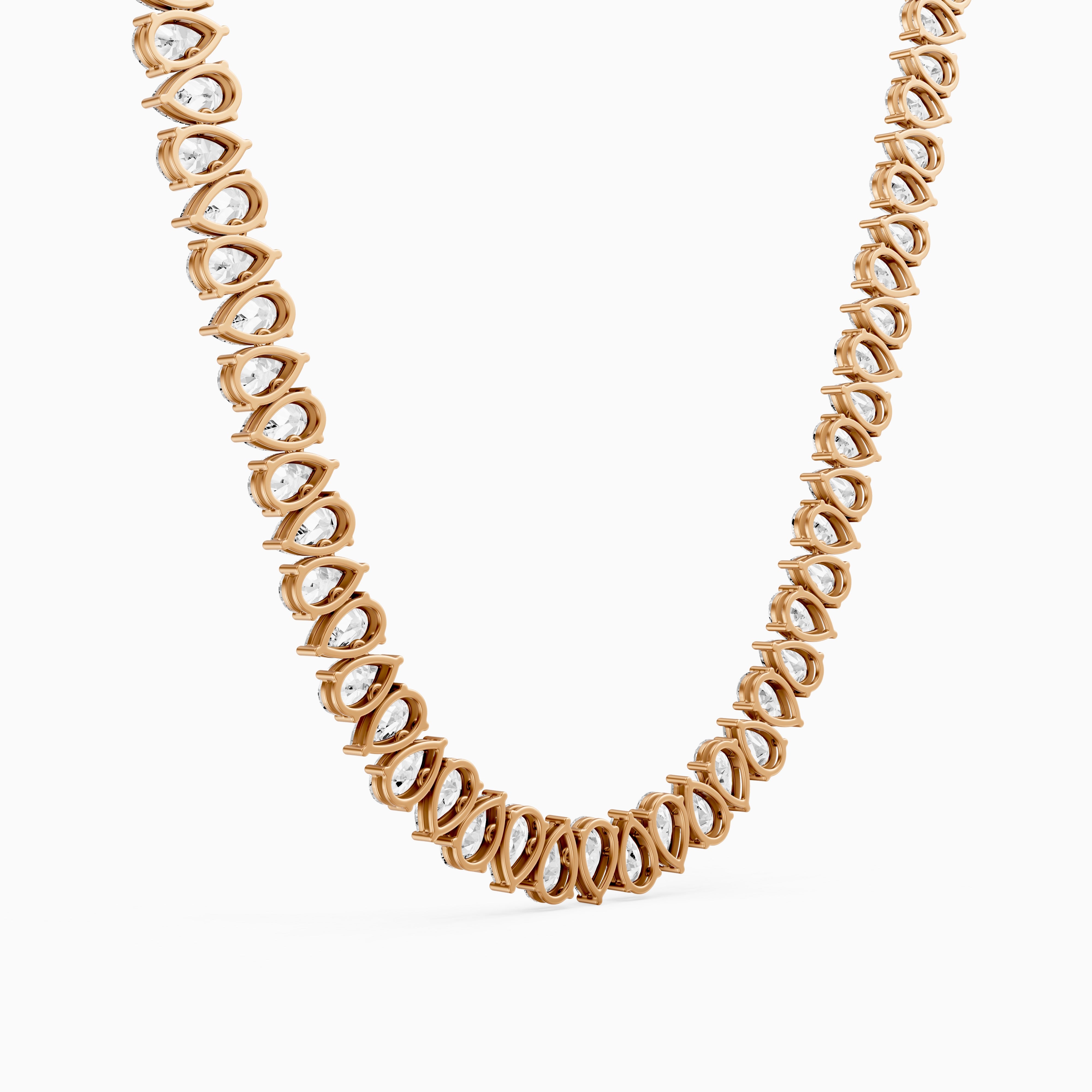 Shiloh Opposing Pear Lab Grown Diamond Tennis Necklace