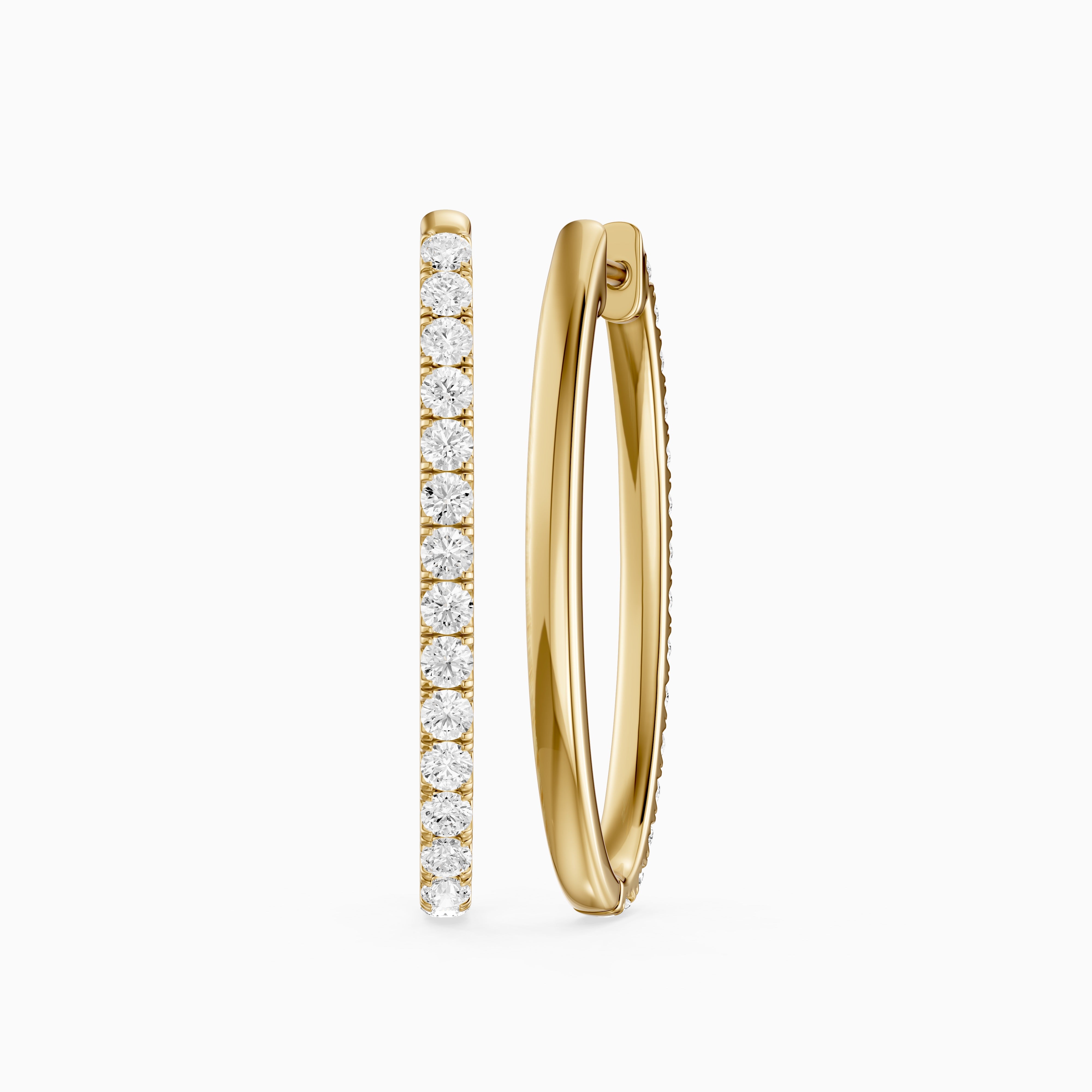 Raluca Round Lab Grown Diamond Petite Hoop Earrings