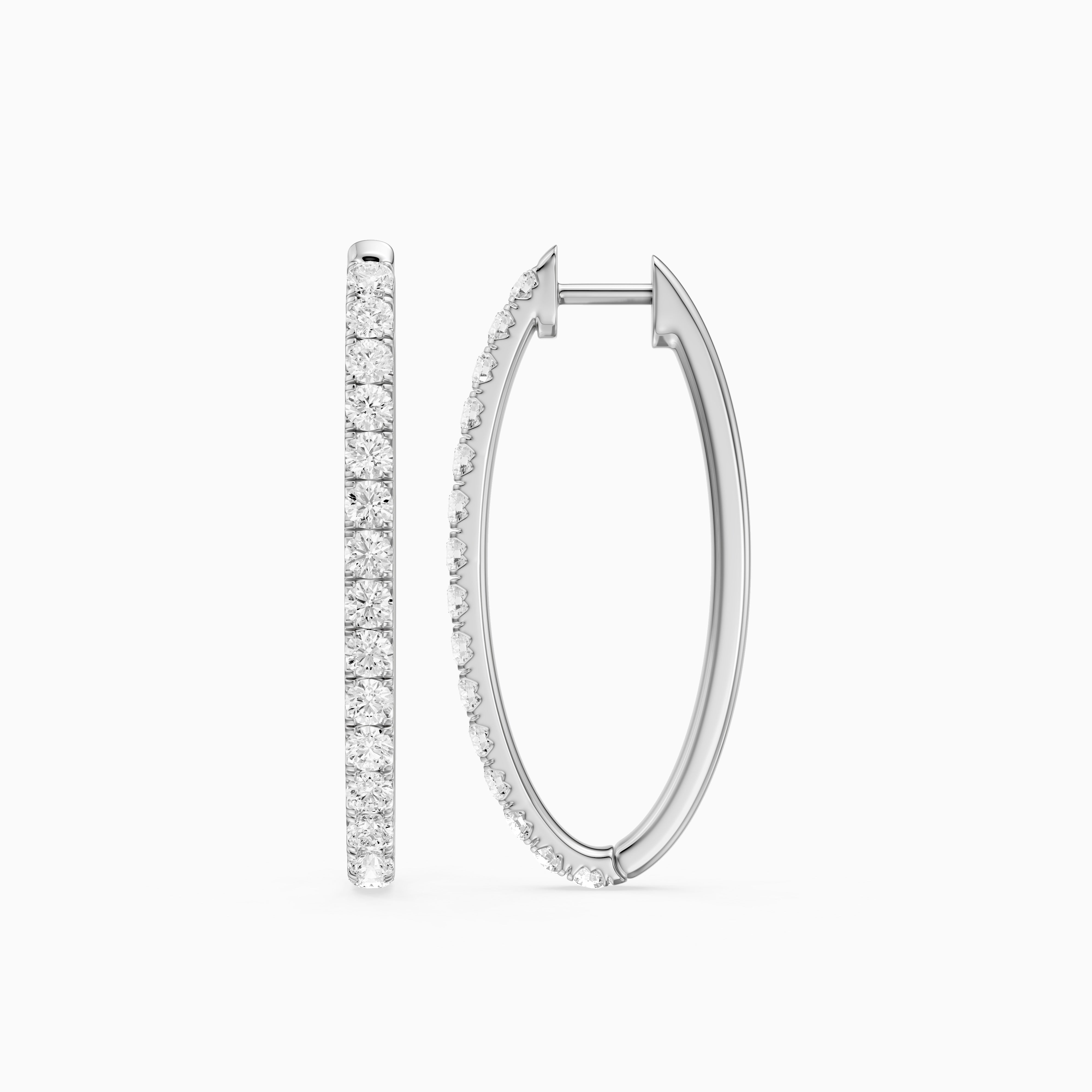 Raluca Round Lab Grown Diamond Petite Hoop Earrings