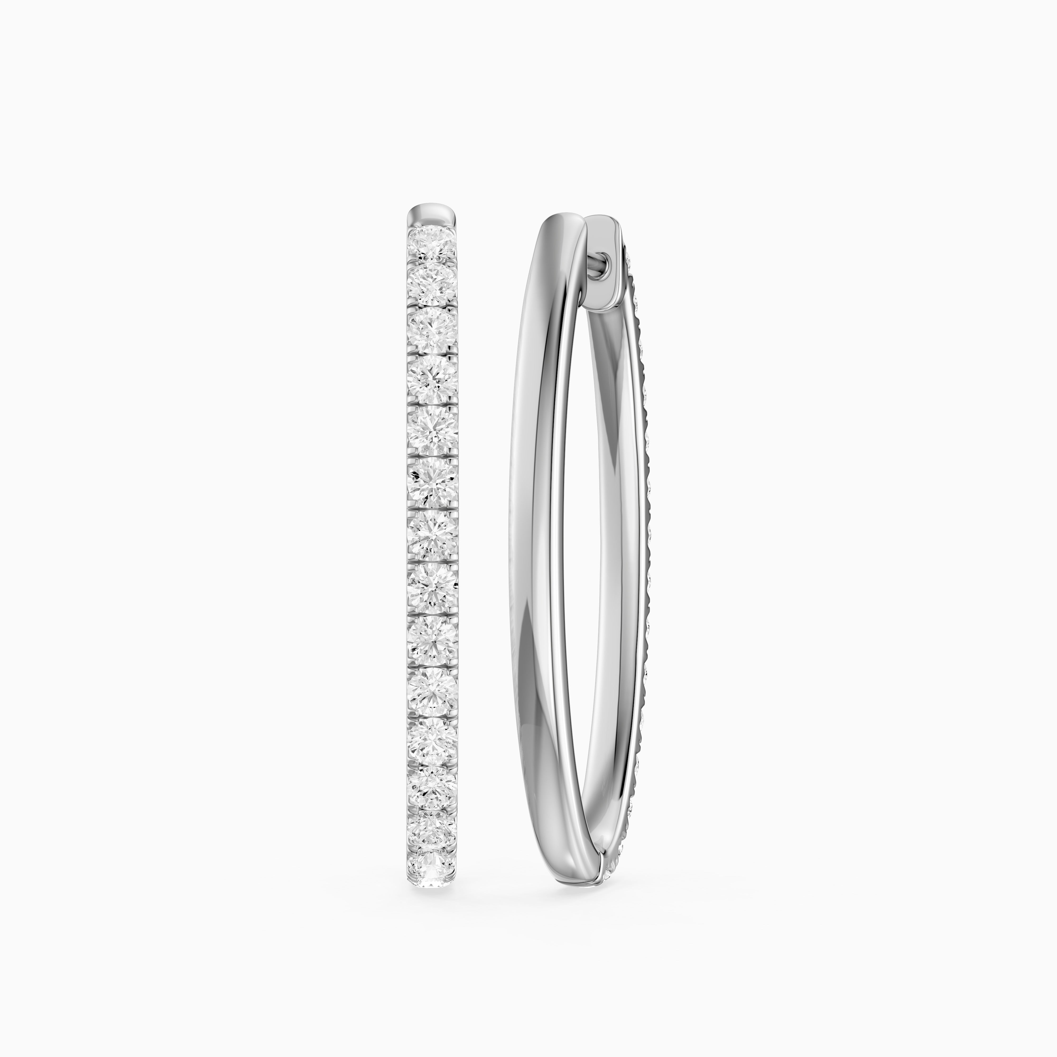 Raluca Round Lab Grown Diamond Petite Hoop Earrings