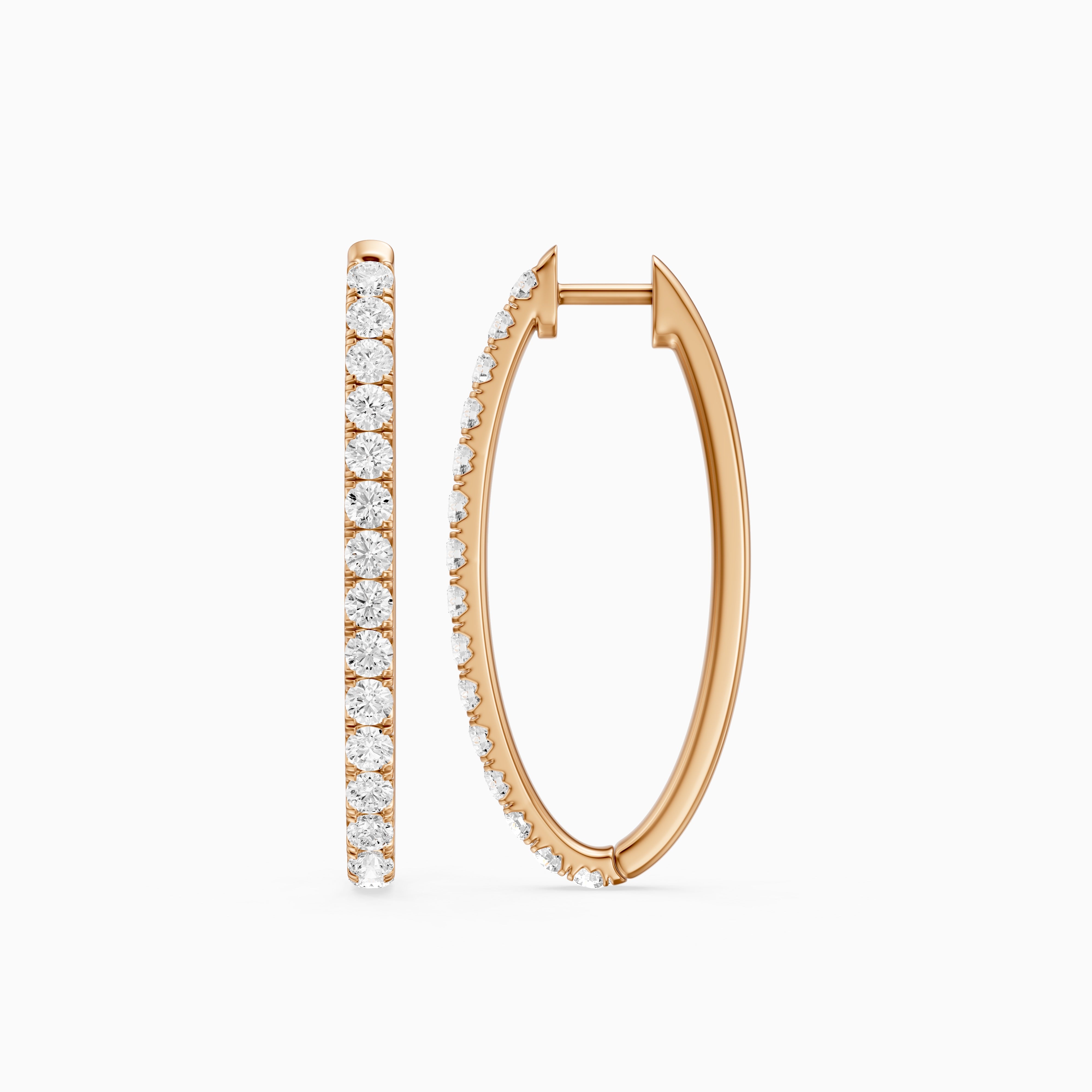 Raluca Round Lab Grown Diamond Petite Hoop Earrings