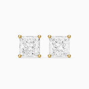 Leonora Princess Cut Lab Grown Diamond Solitaire Stud Earrings