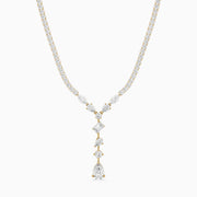 Yaretzi Pear and Emerald Cut Lab-Diamond Lariat Necklace