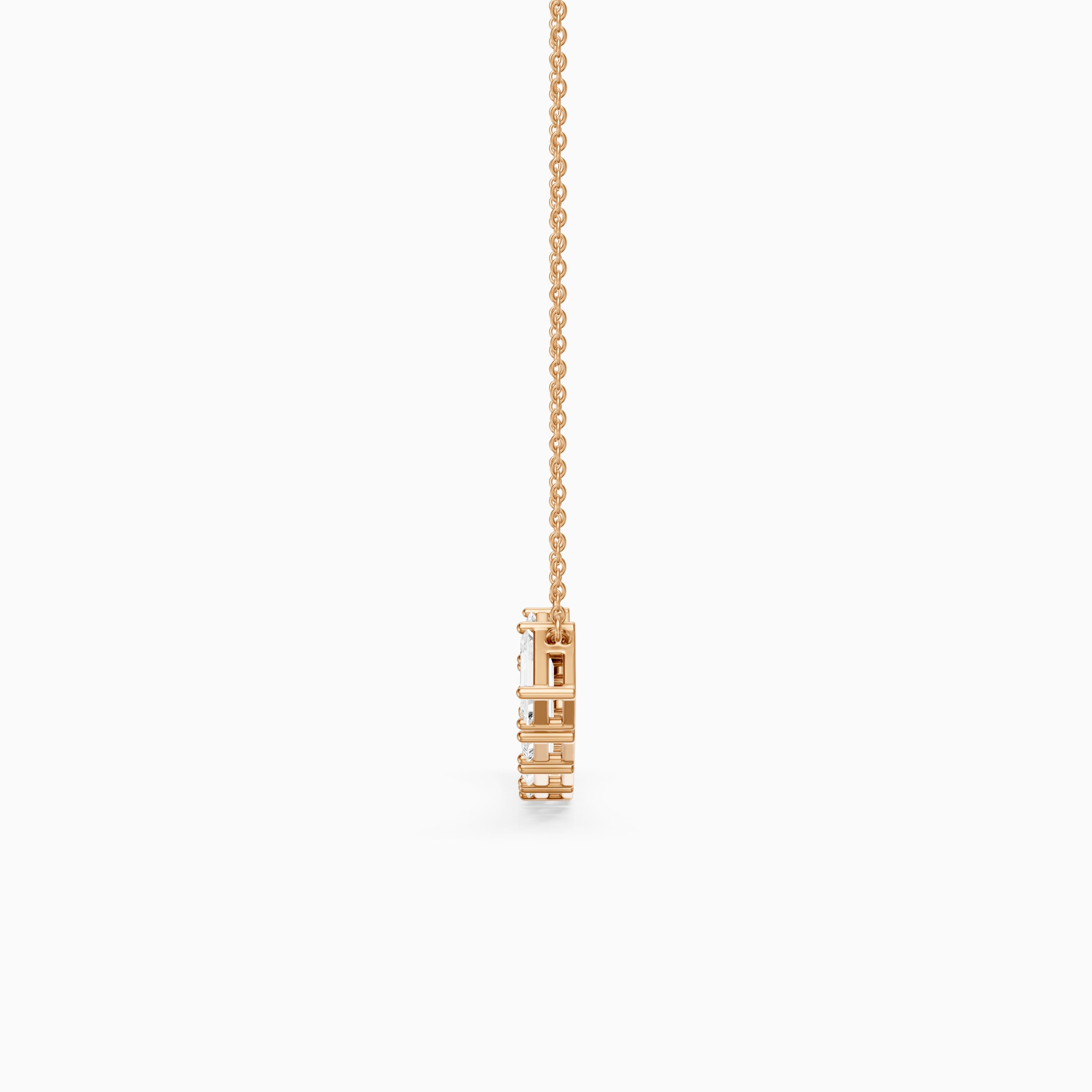 Elaine Emerald Cut Lab Grown Diamond Bar Necklace