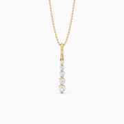 Joanna Graduated Round Lab Grown Diamond Drop Pendant