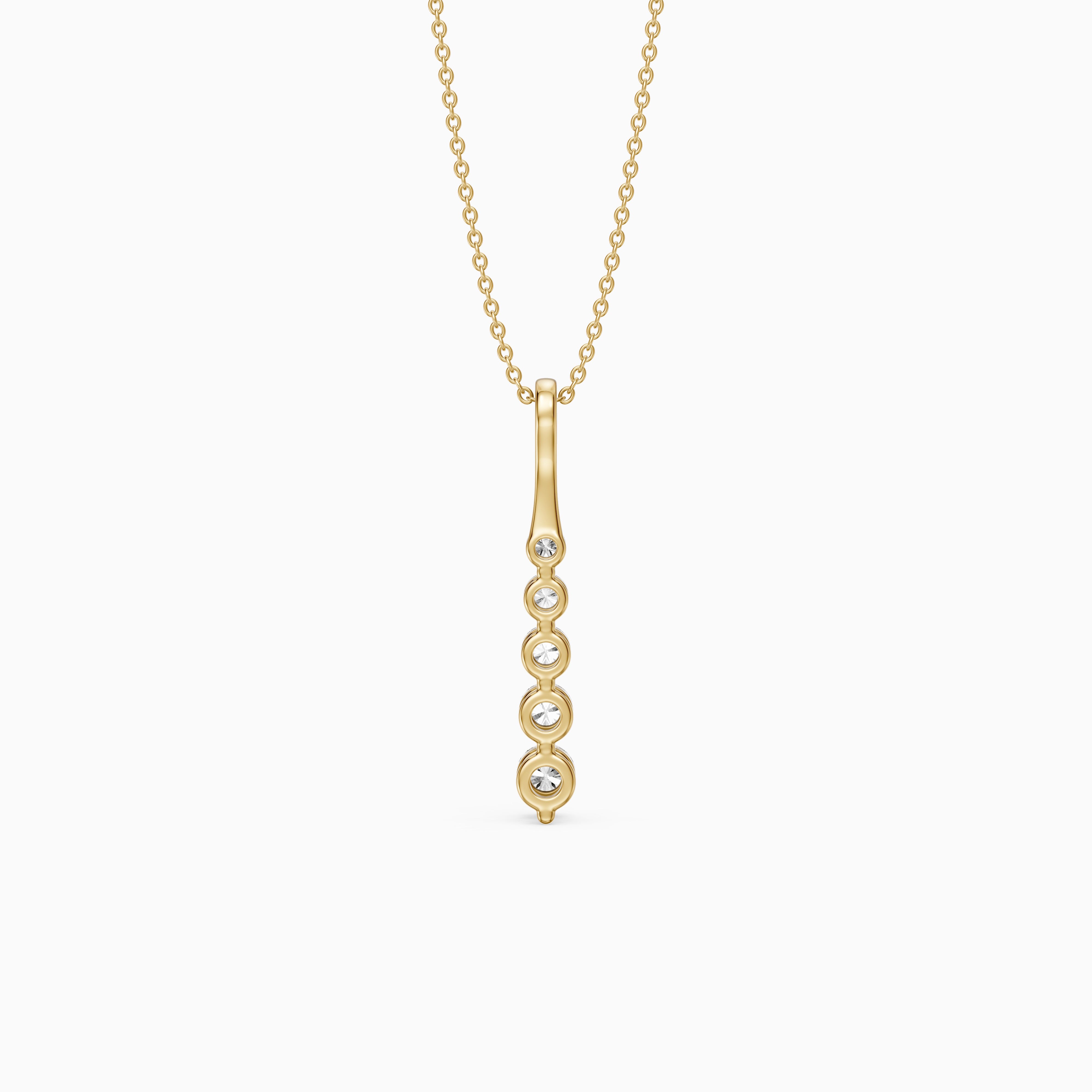 Joanna Graduated Round Lab Grown Diamond Drop Pendant