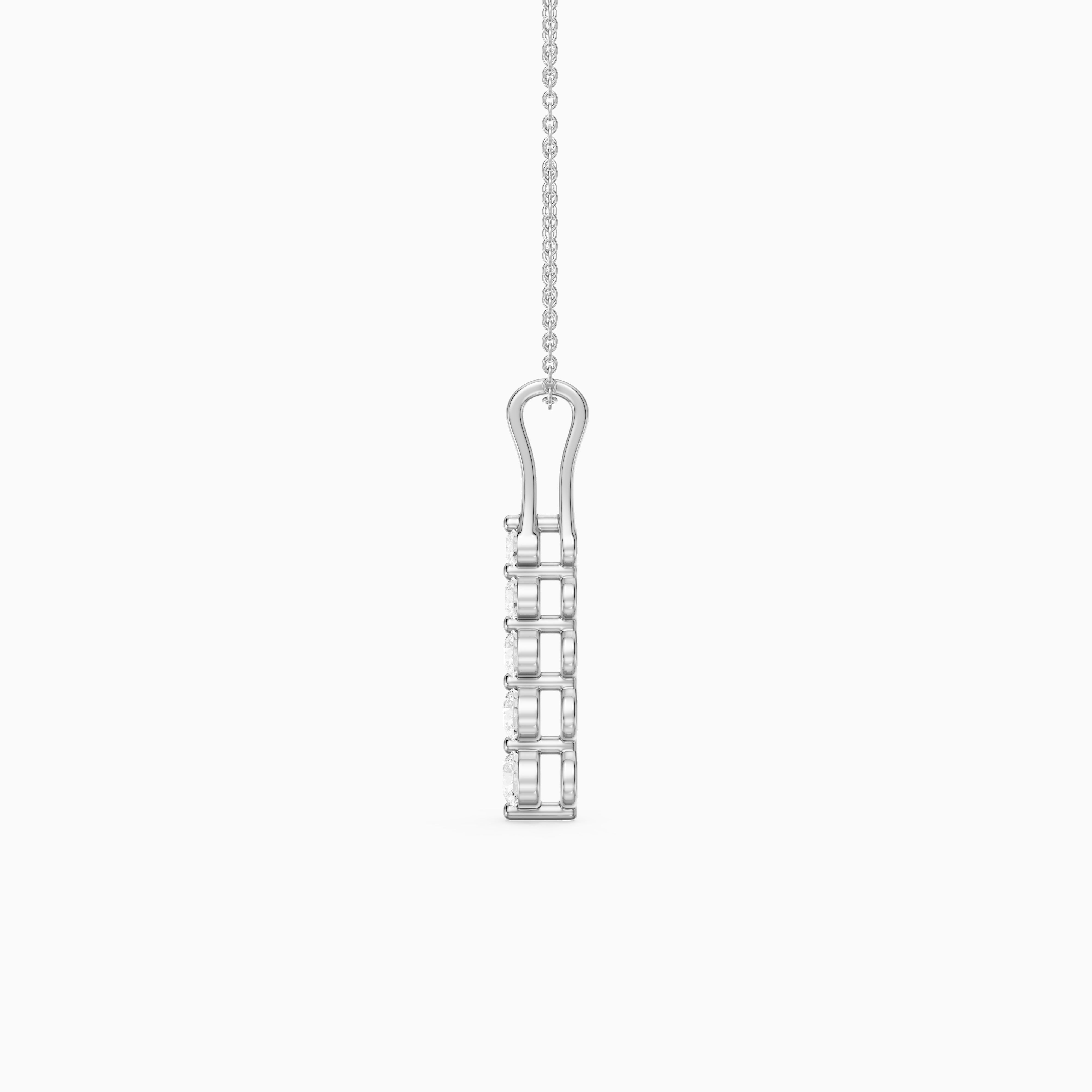 Joanna Graduated Round Lab Grown Diamond Drop Pendant