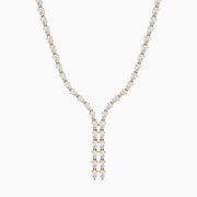 Aniyah Pear Lab Grown Diamond Split Tennis Necklace