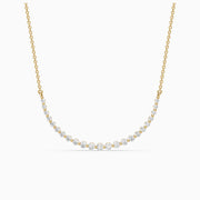 Francesca Graduated Round Lab Grown Diamond Curve Necklace