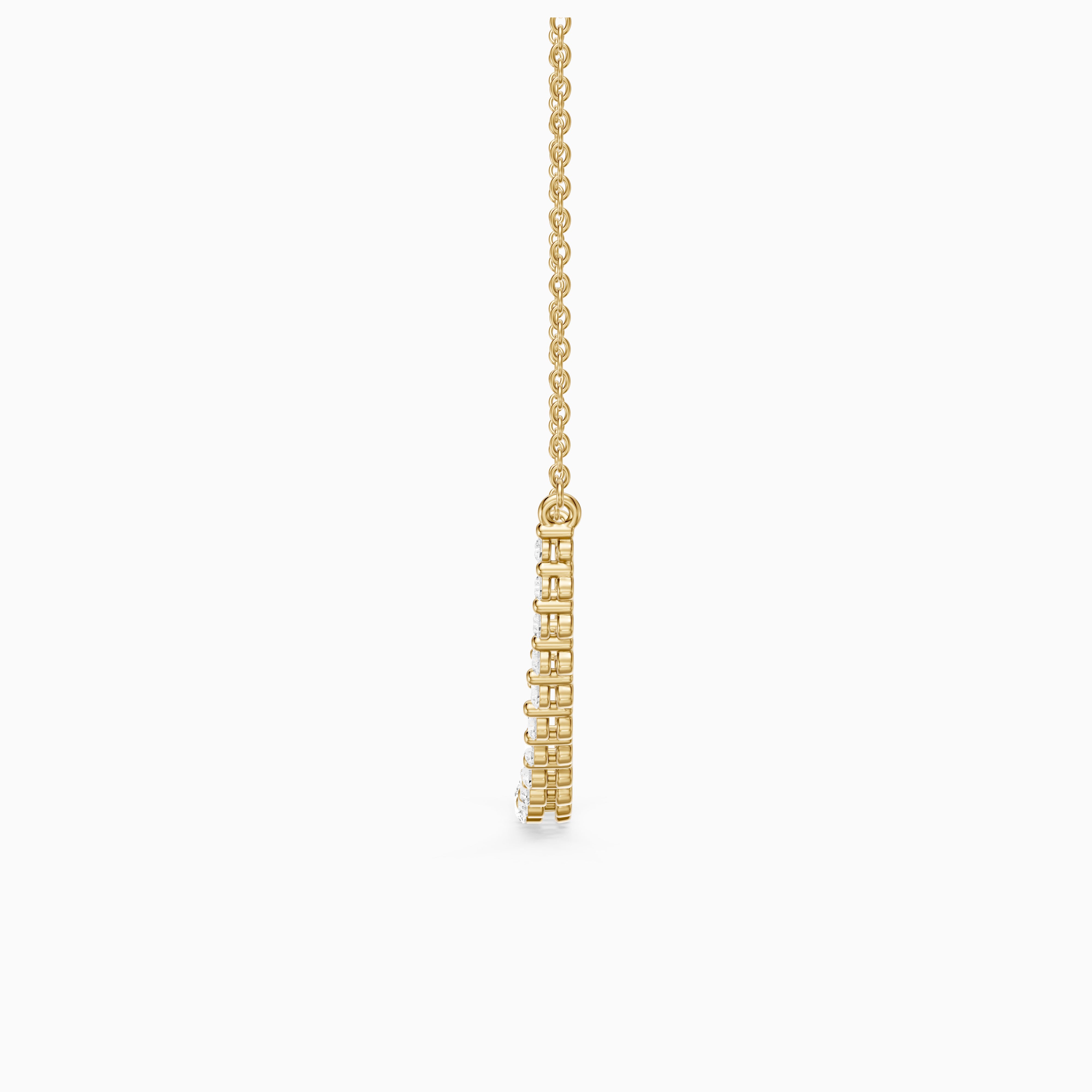 Francesca Graduated Round Lab Grown Diamond Curve Necklace