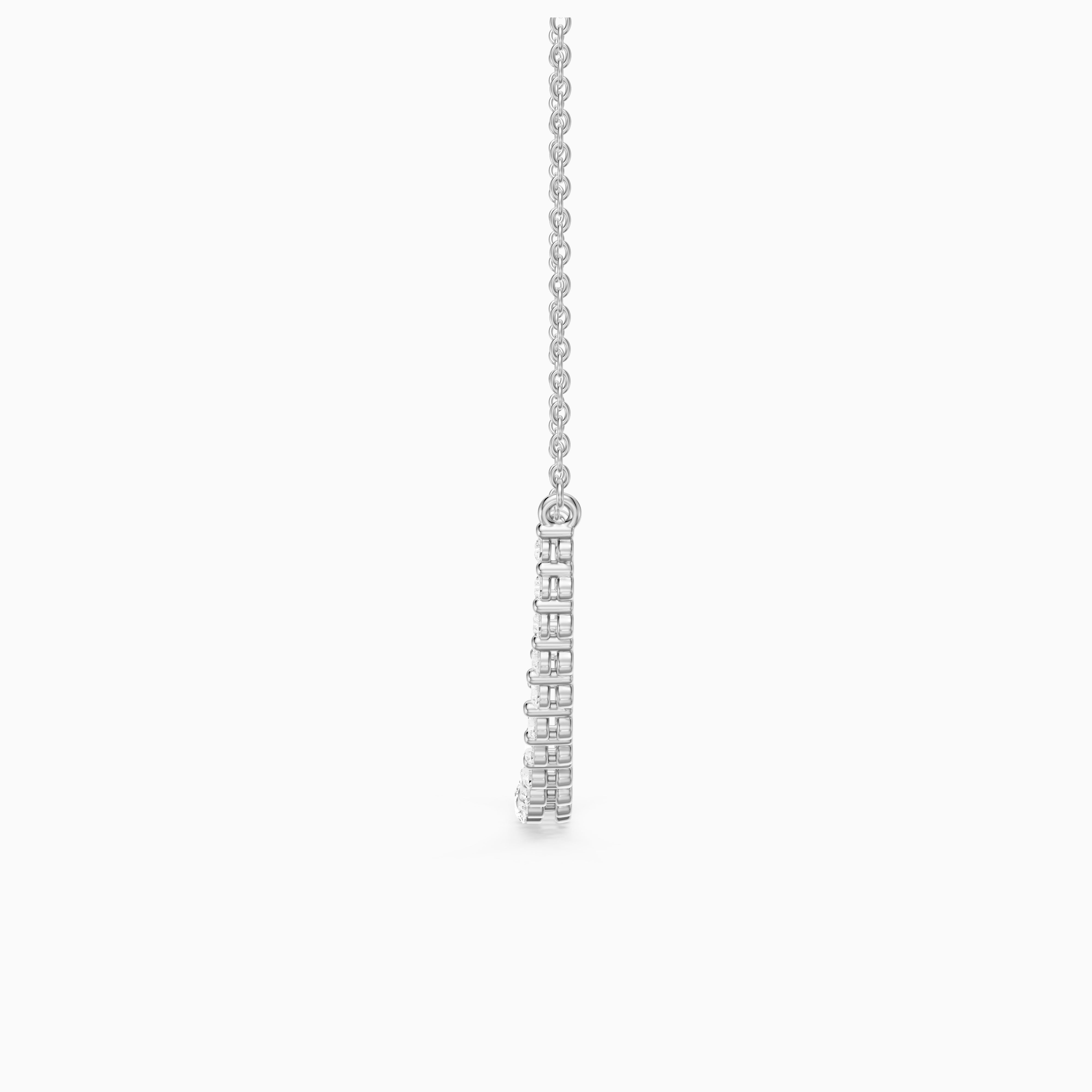Francesca Graduated Round Lab Grown Diamond Curve Necklace