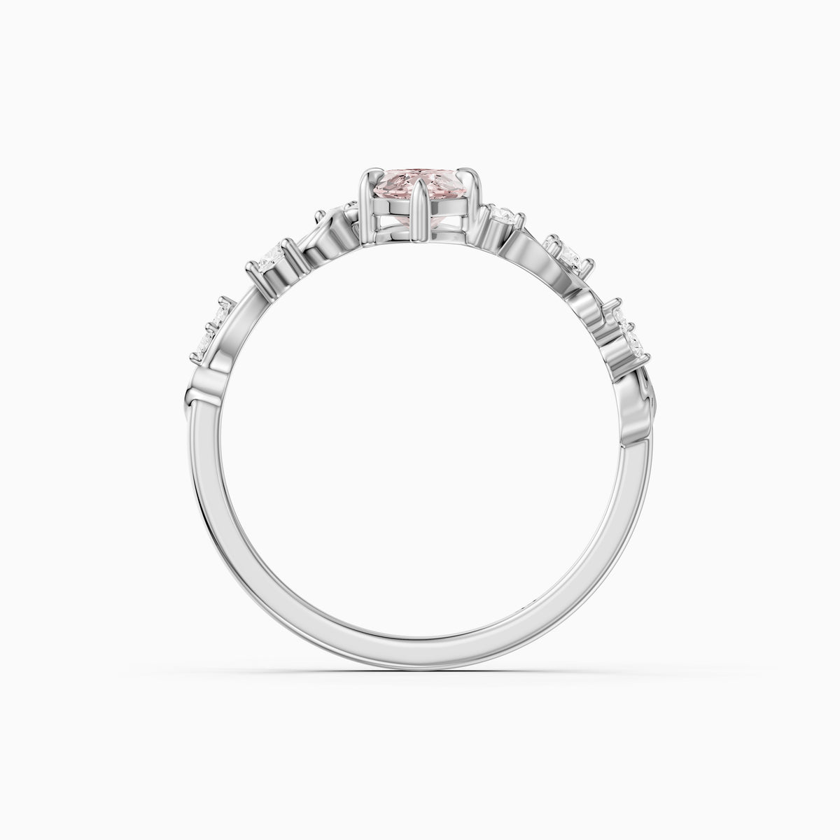 Brodie Marquise Cut Nature Inspired Pink Lab Grown Diamond Ring