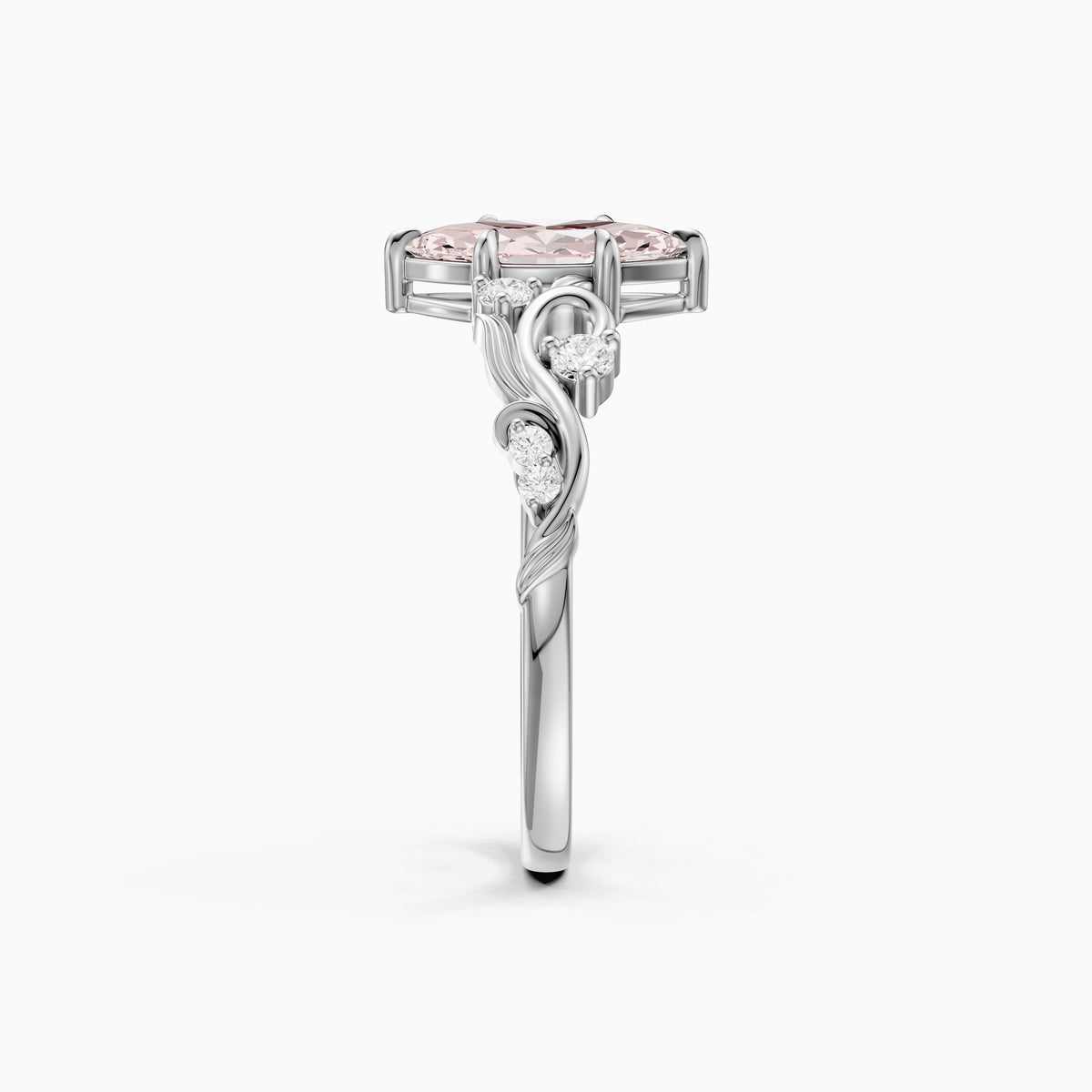 Brodie Marquise Cut Nature Inspired Pink Lab Grown Diamond Ring