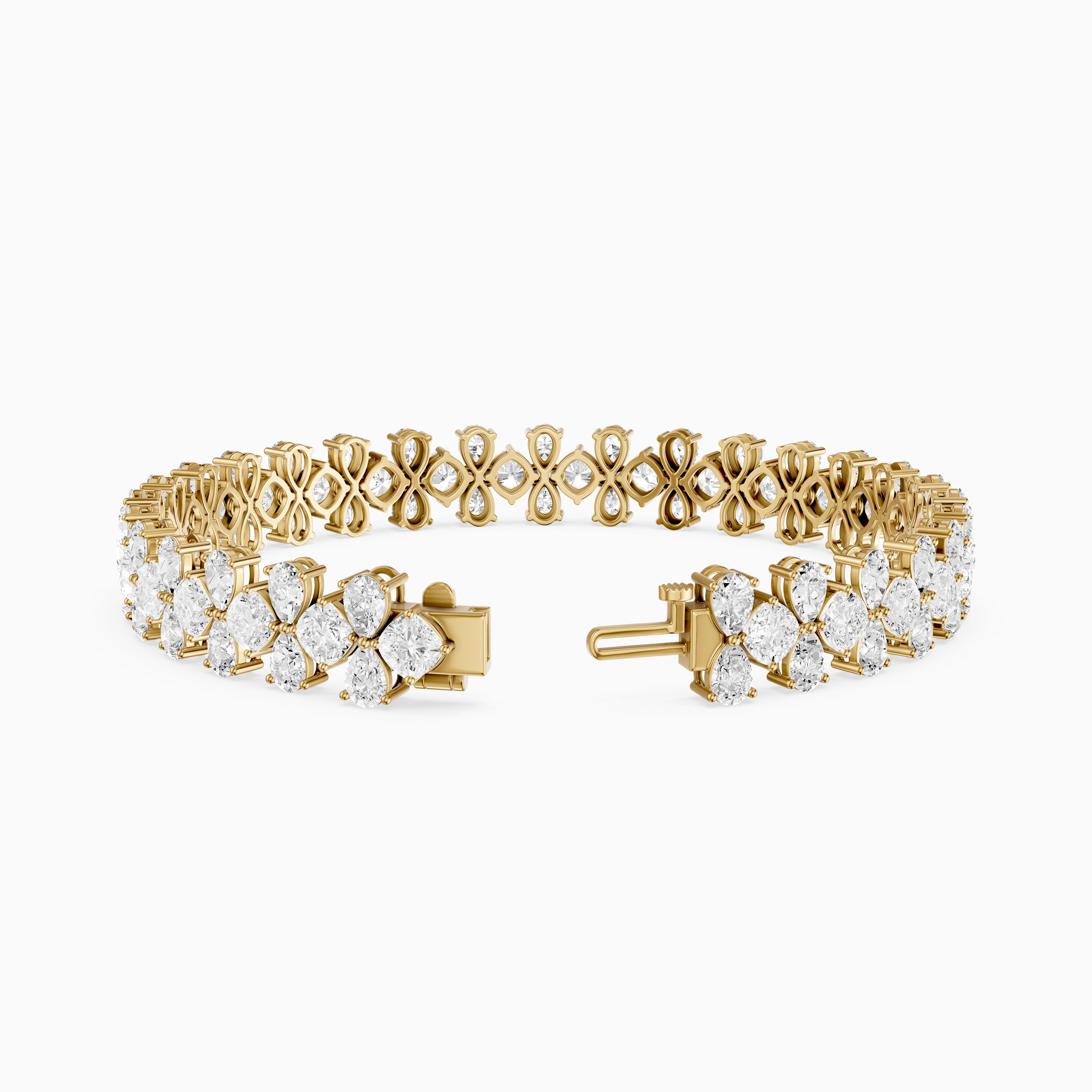 Patricia Pear and Cushion Shape Lab Grown Diamond Tennis Bracelet
