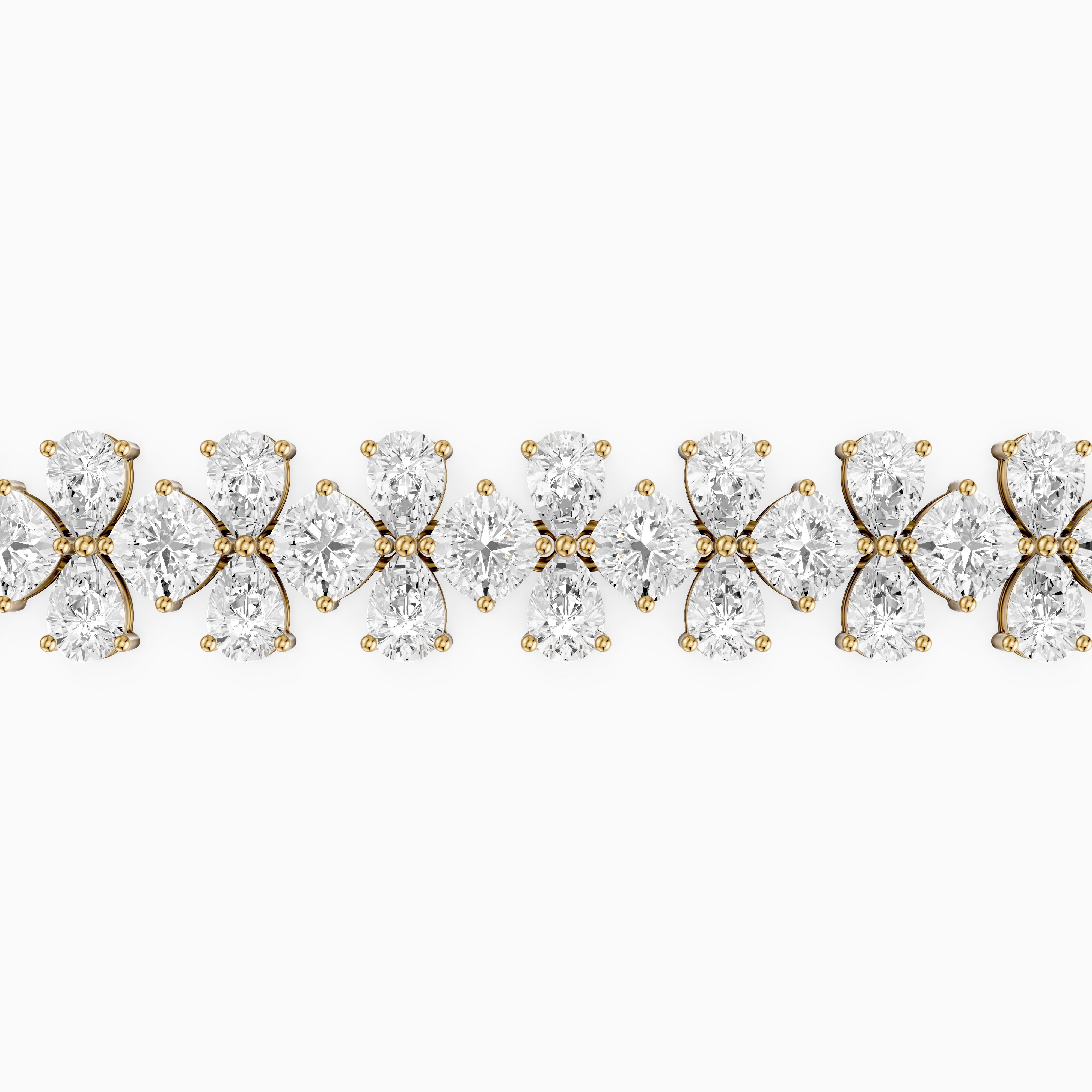 Patricia Pear and Cushion Shape Lab Grown Diamond Tennis Bracelet