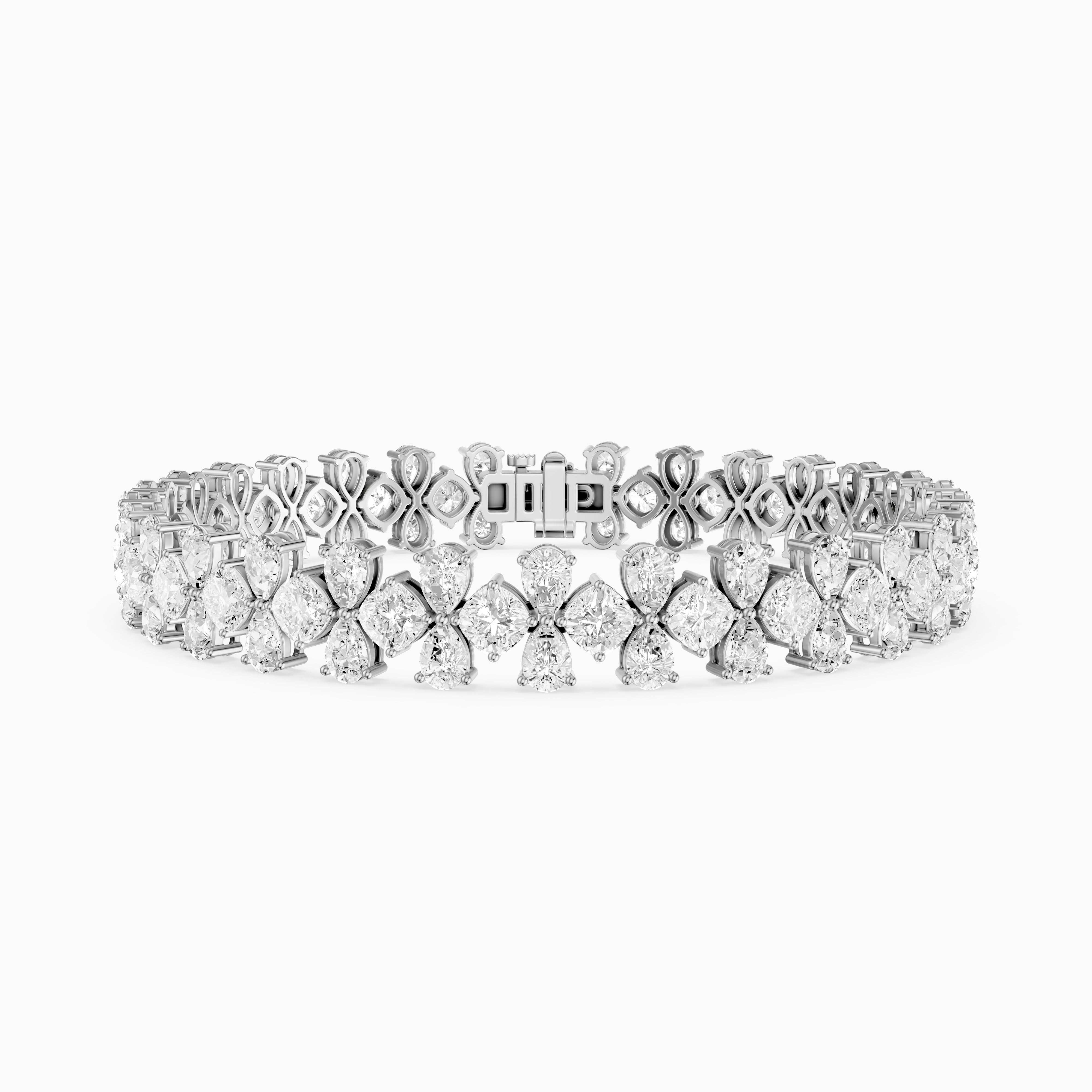 Patricia Pear and Cushion Shape Lab Grown Diamond Tennis Bracelet