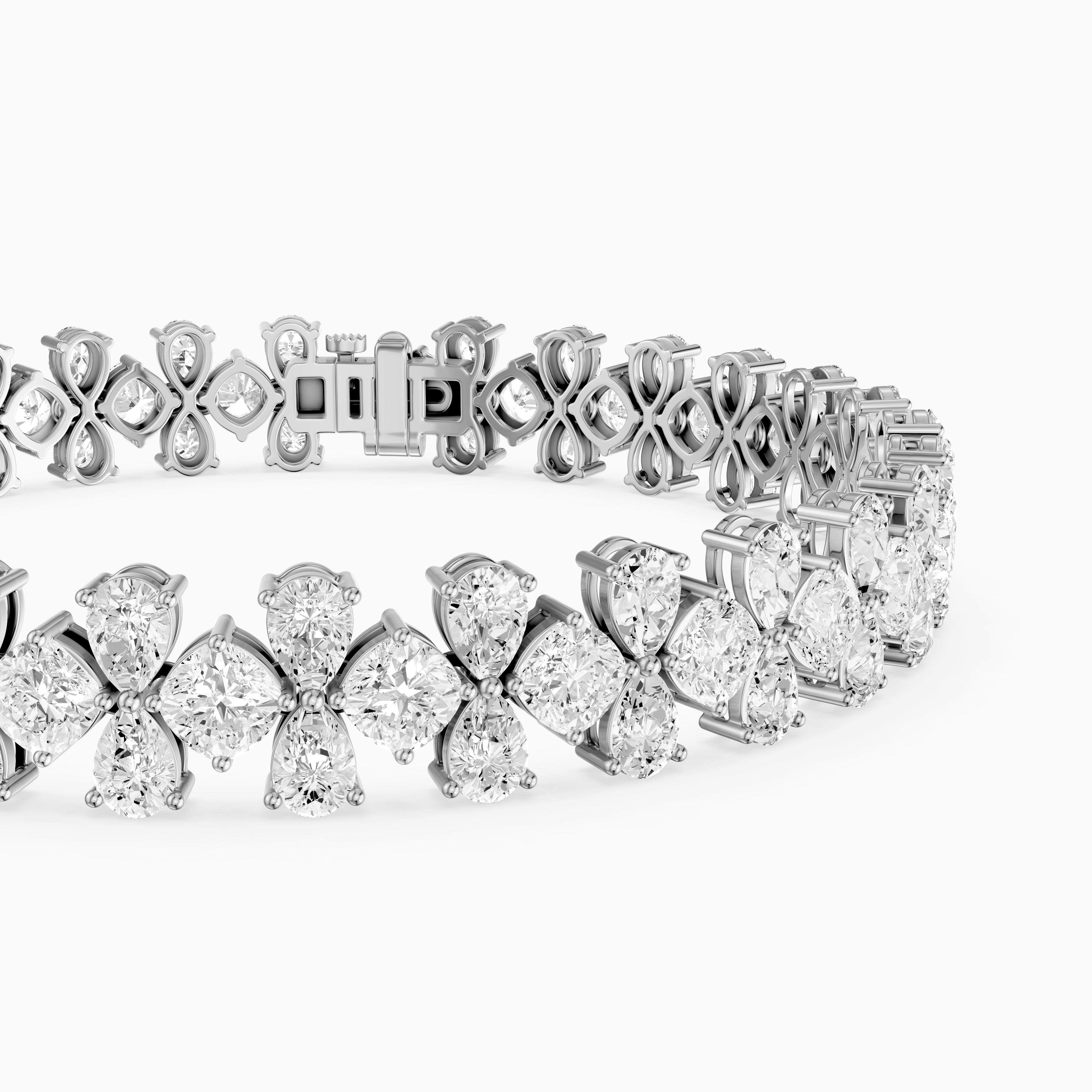 Patricia Pear and Cushion Shape Lab Grown Diamond Tennis Bracelet