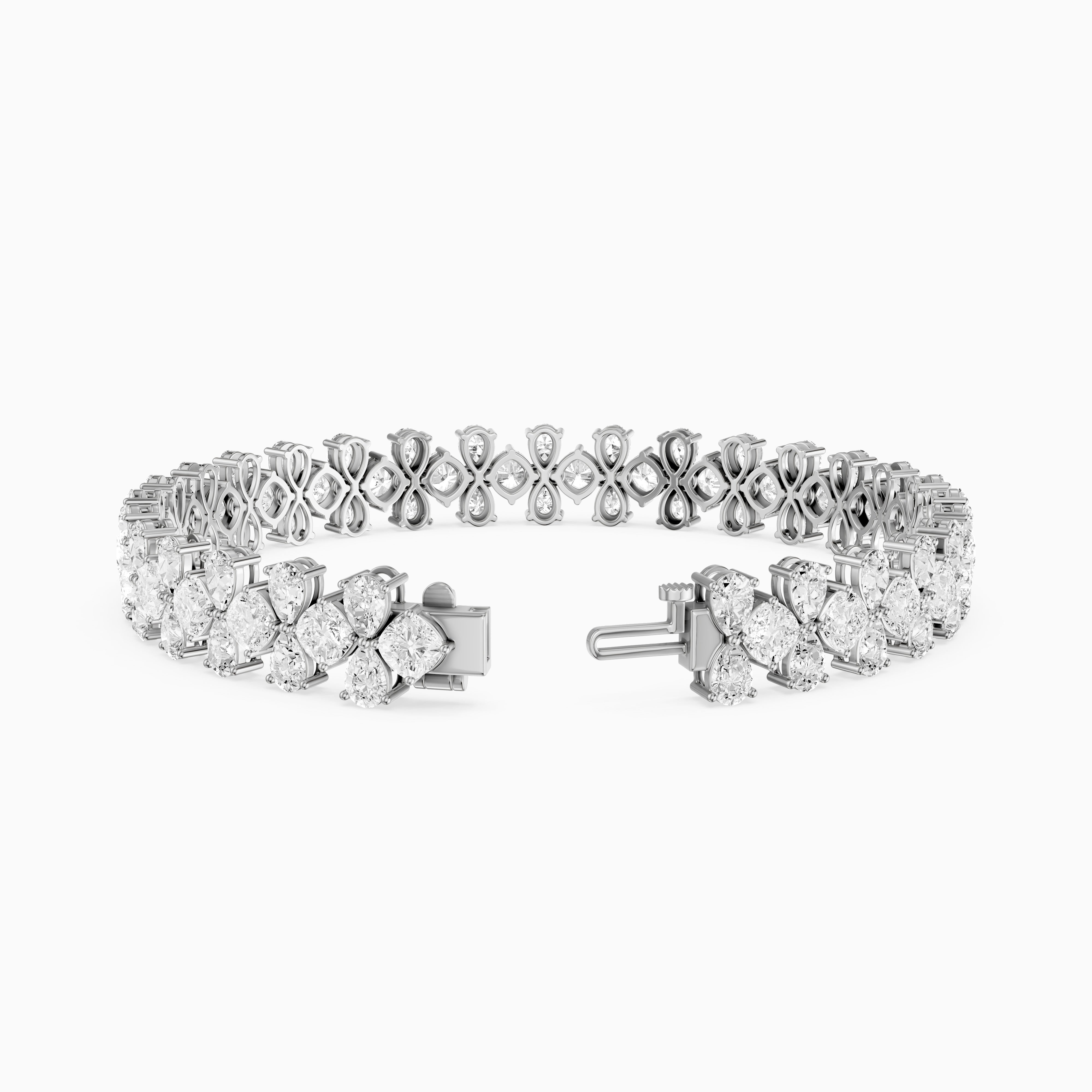 Patricia Pear and Cushion Shape Lab Grown Diamond Tennis Bracelet