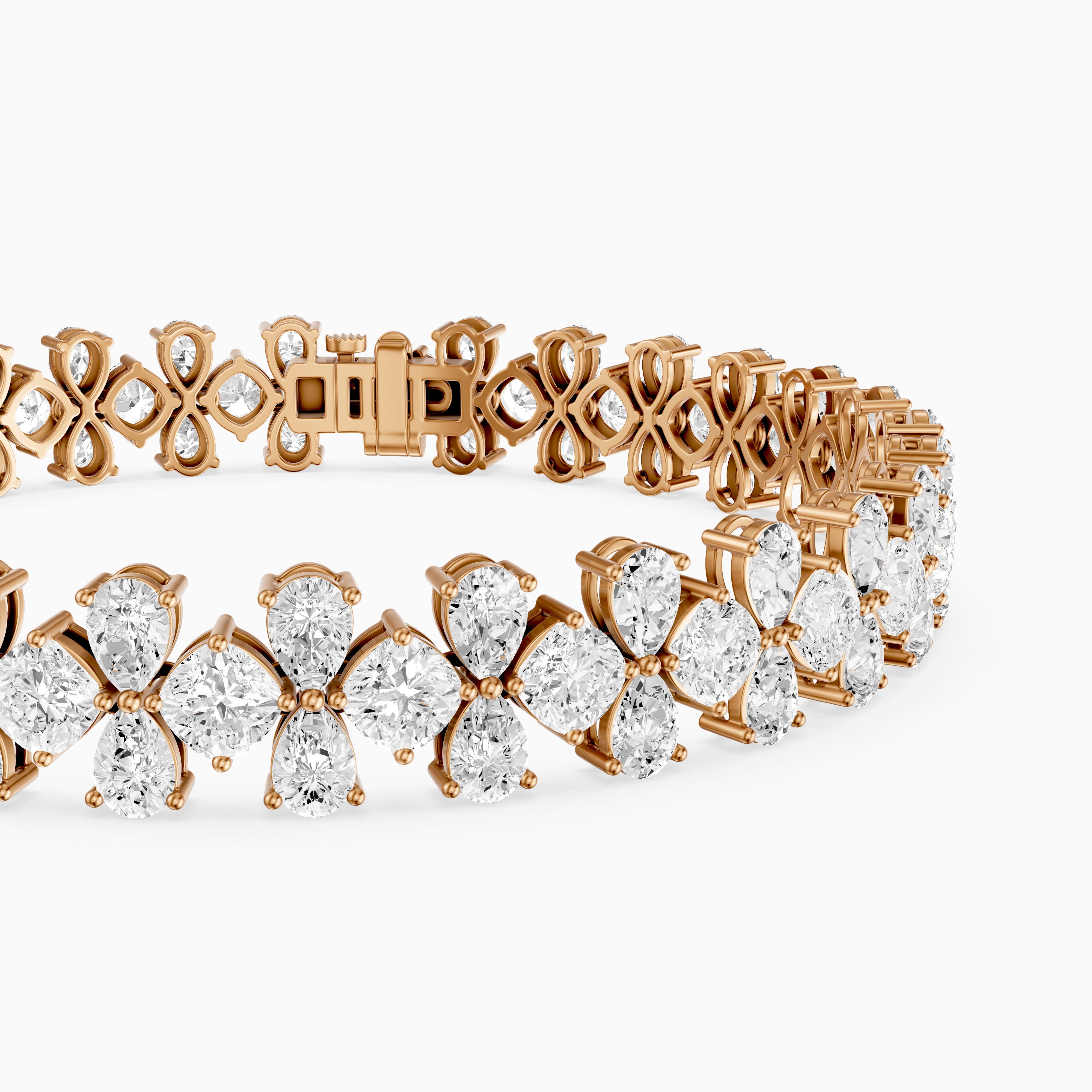 Patricia Pear and Cushion Shape Lab Grown Diamond Tennis Bracelet