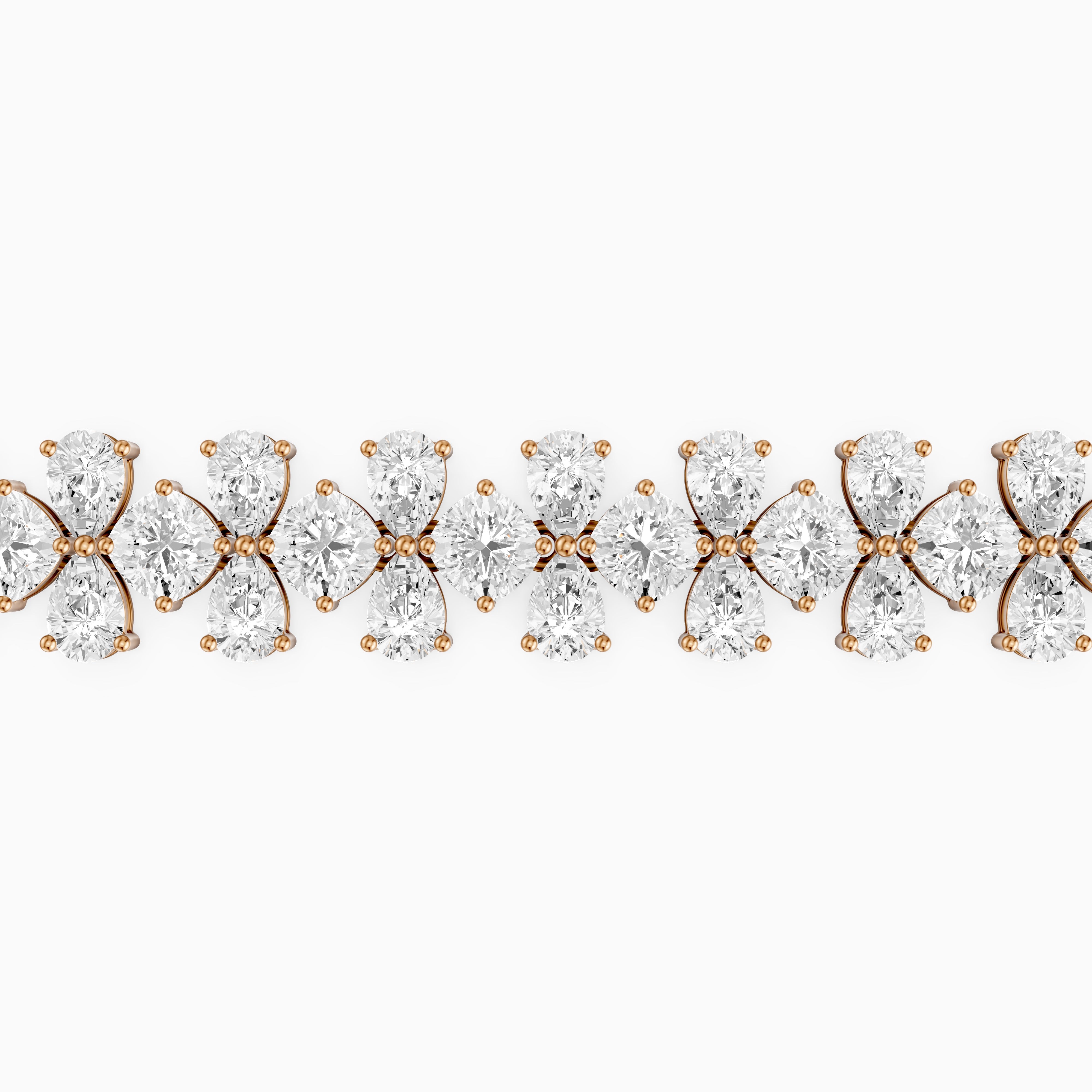 Patricia Pear and Cushion Shape Lab Grown Diamond Tennis Bracelet