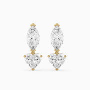 Saylor Marquise and Heart Shape Lab Grown Diamond Drop Earrings