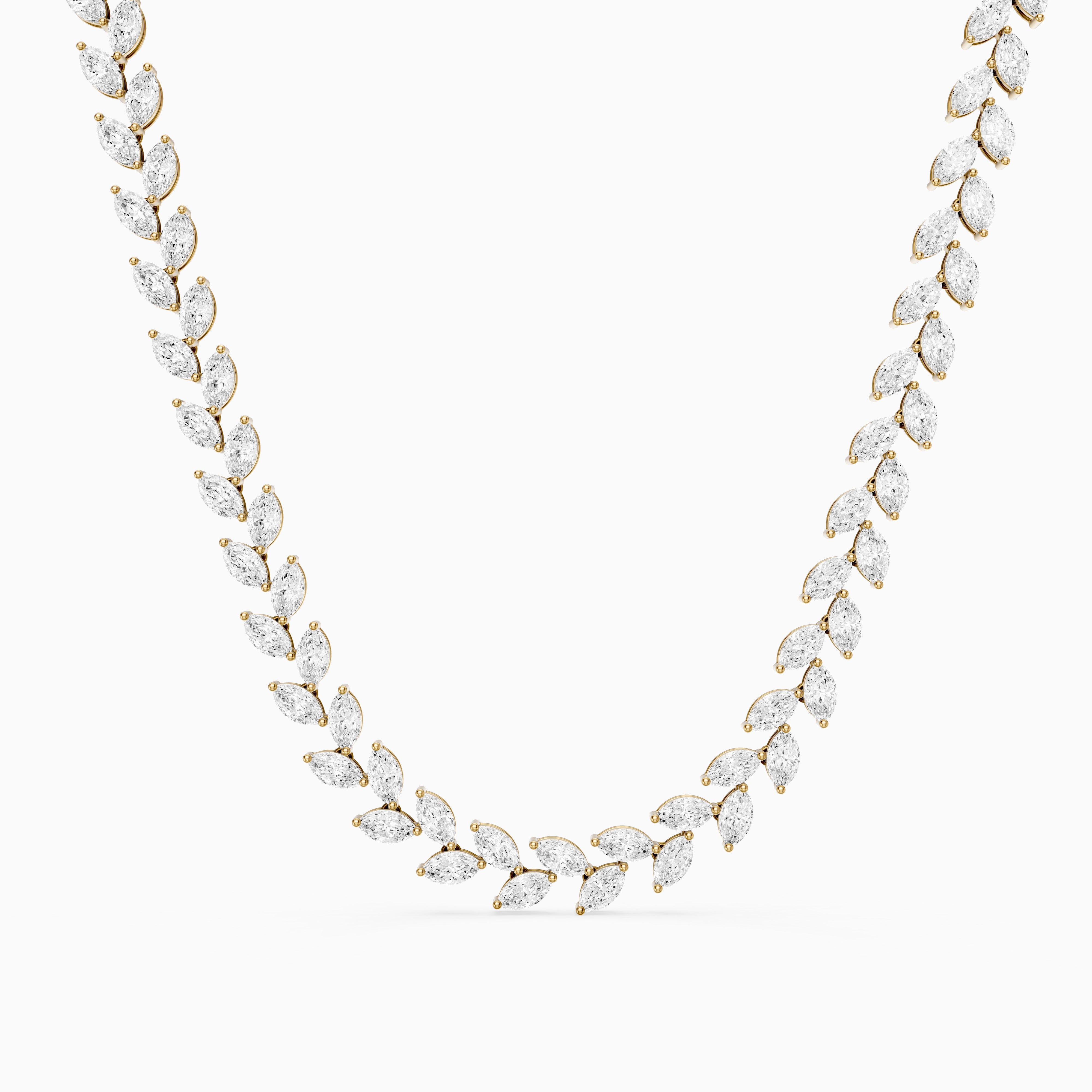 Danielle Marquise Lab Grown Diamond Vine Tennis Necklace