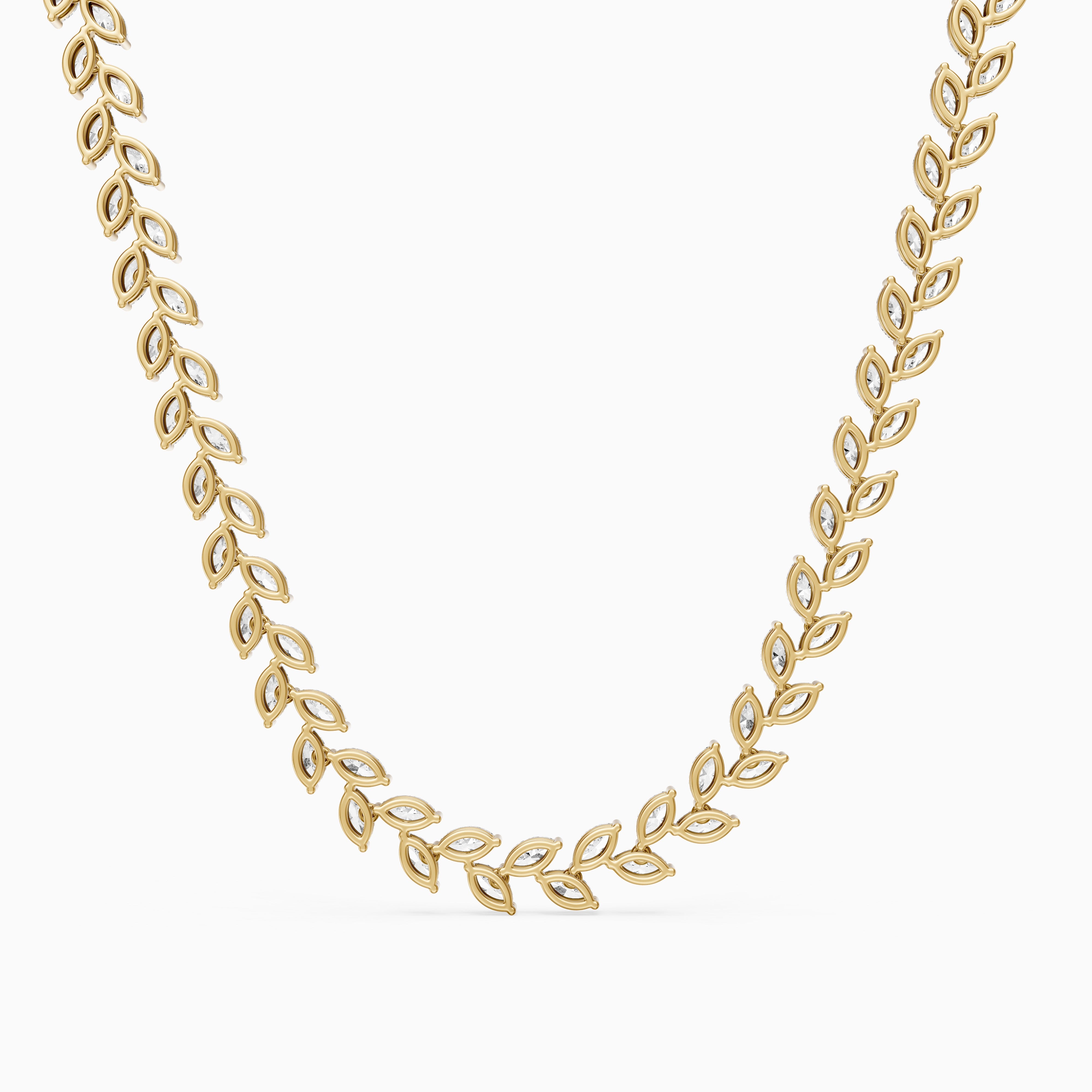 Danielle Marquise Lab Grown Diamond Vine Tennis Necklace