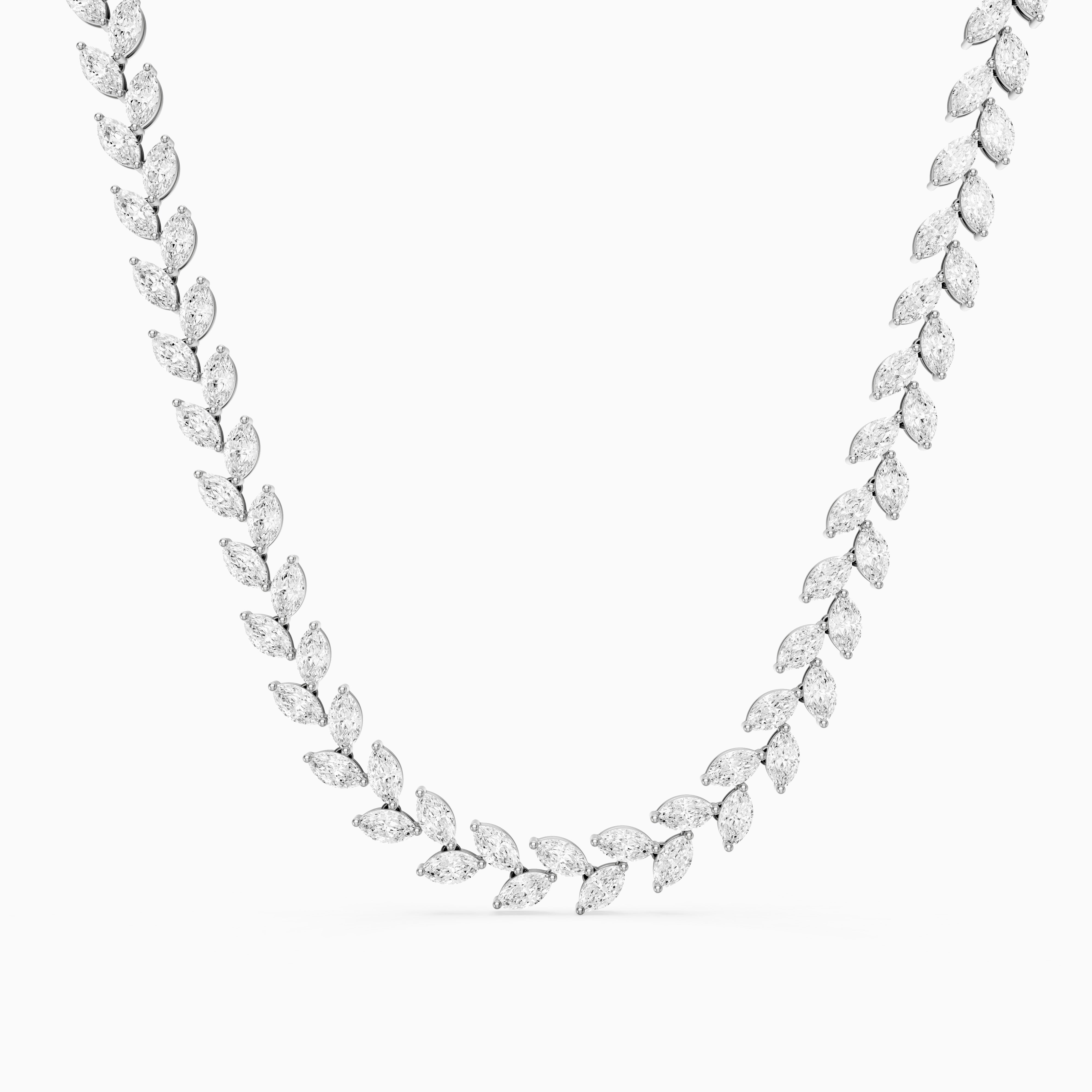 Danielle Marquise Lab Grown Diamond Vine Tennis Necklace