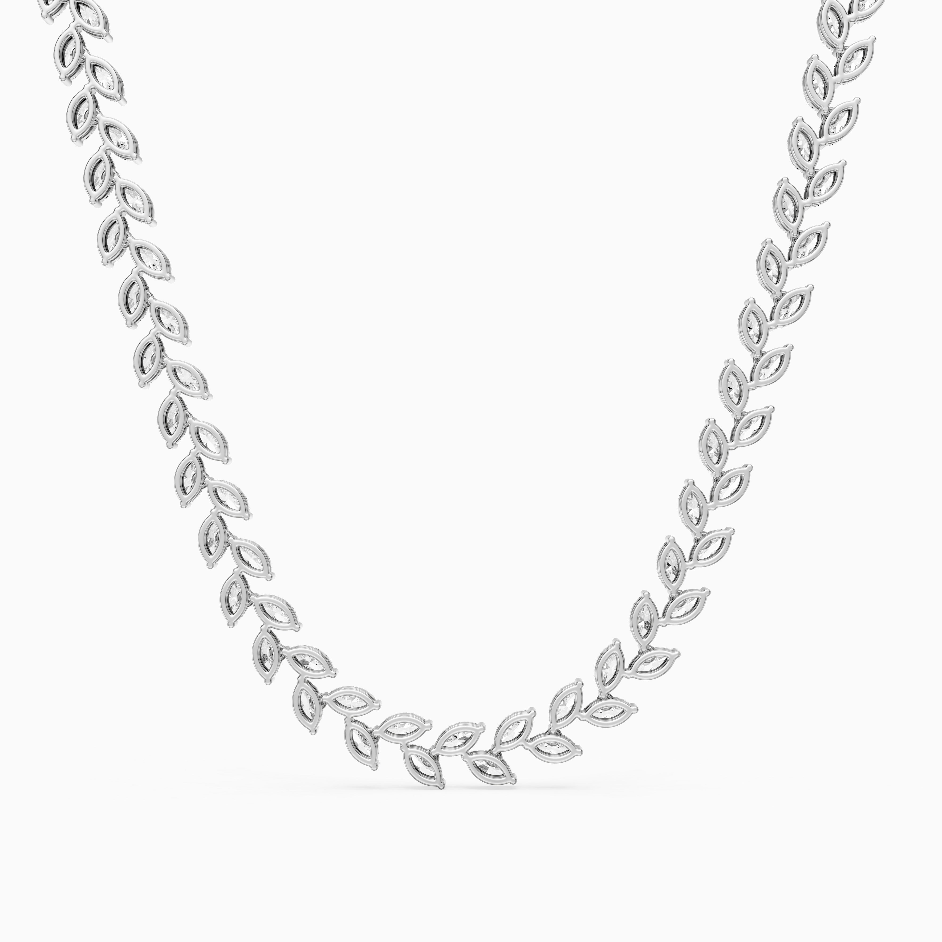 Danielle Marquise Lab Grown Diamond Vine Tennis Necklace