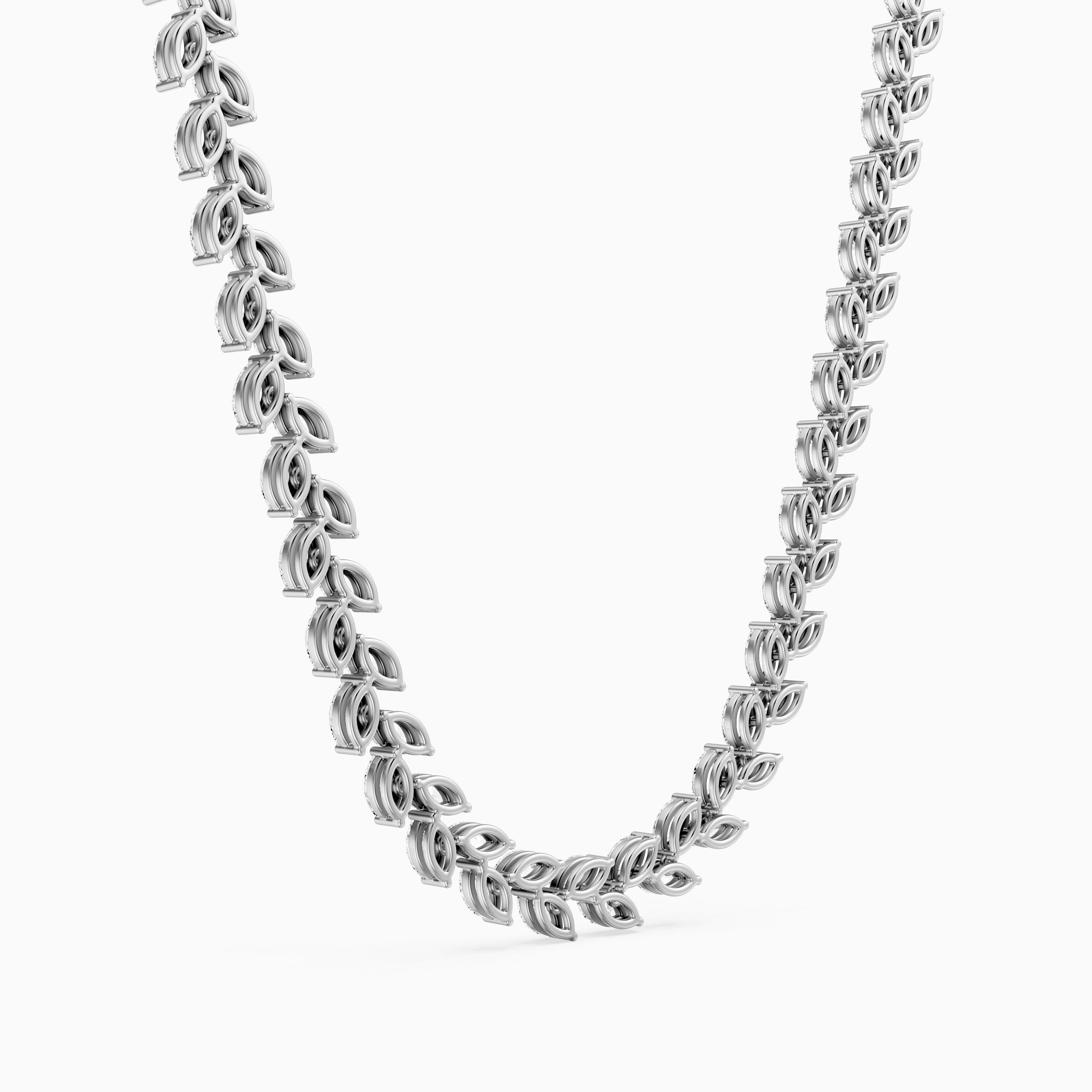 Danielle Marquise Lab Grown Diamond Vine Tennis Necklace