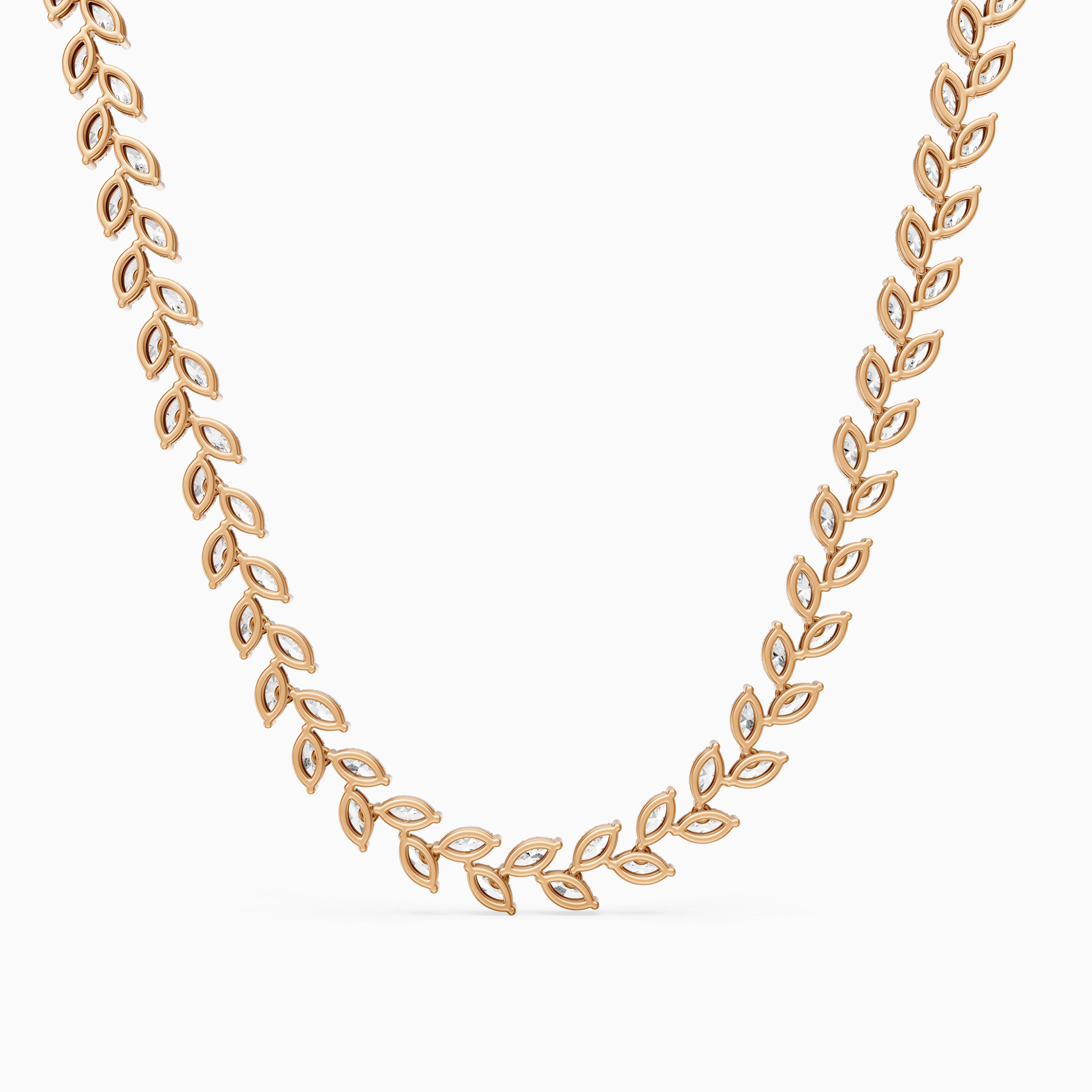 Danielle Marquise Lab Grown Diamond Vine Tennis Necklace