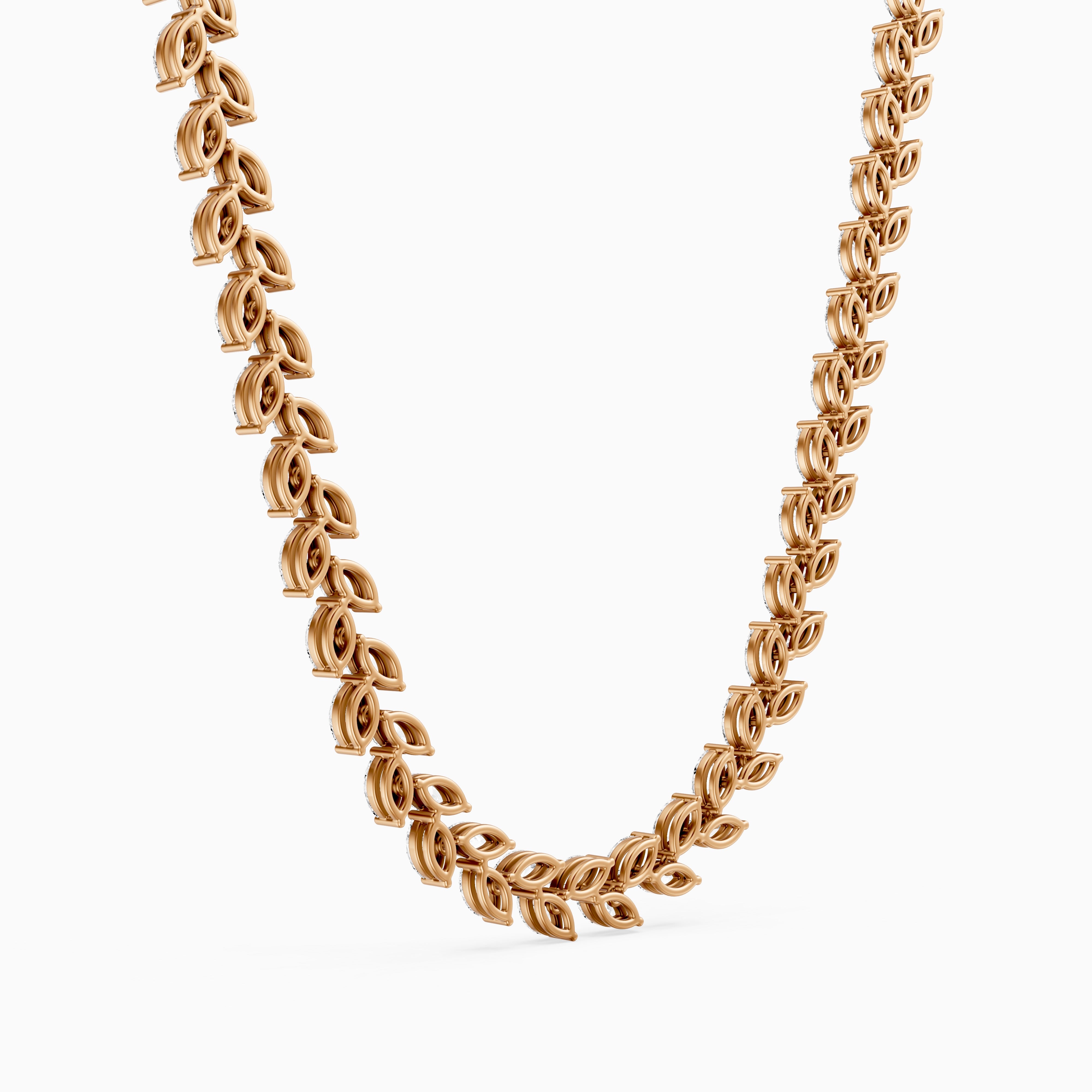 Danielle Marquise Lab Grown Diamond Vine Tennis Necklace