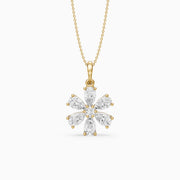 Harlow Floral Pear Shape Lab Grown Diamond Pendant