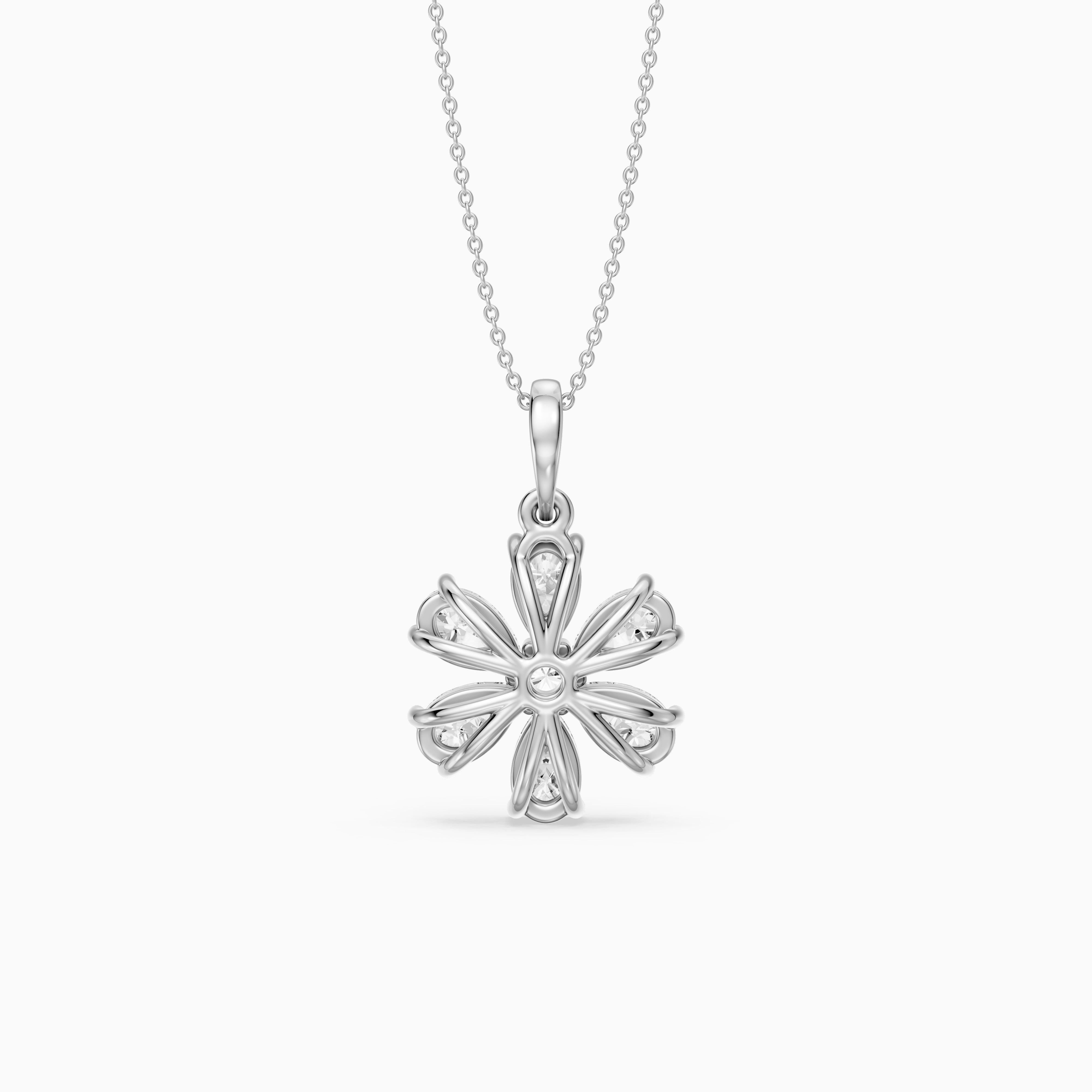 Harlow Floral Pear Shape Lab Grown Diamond Pendant