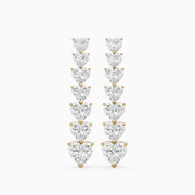 Scout Graduated Heart Lab Grown Diamond Linear Drop Earrings