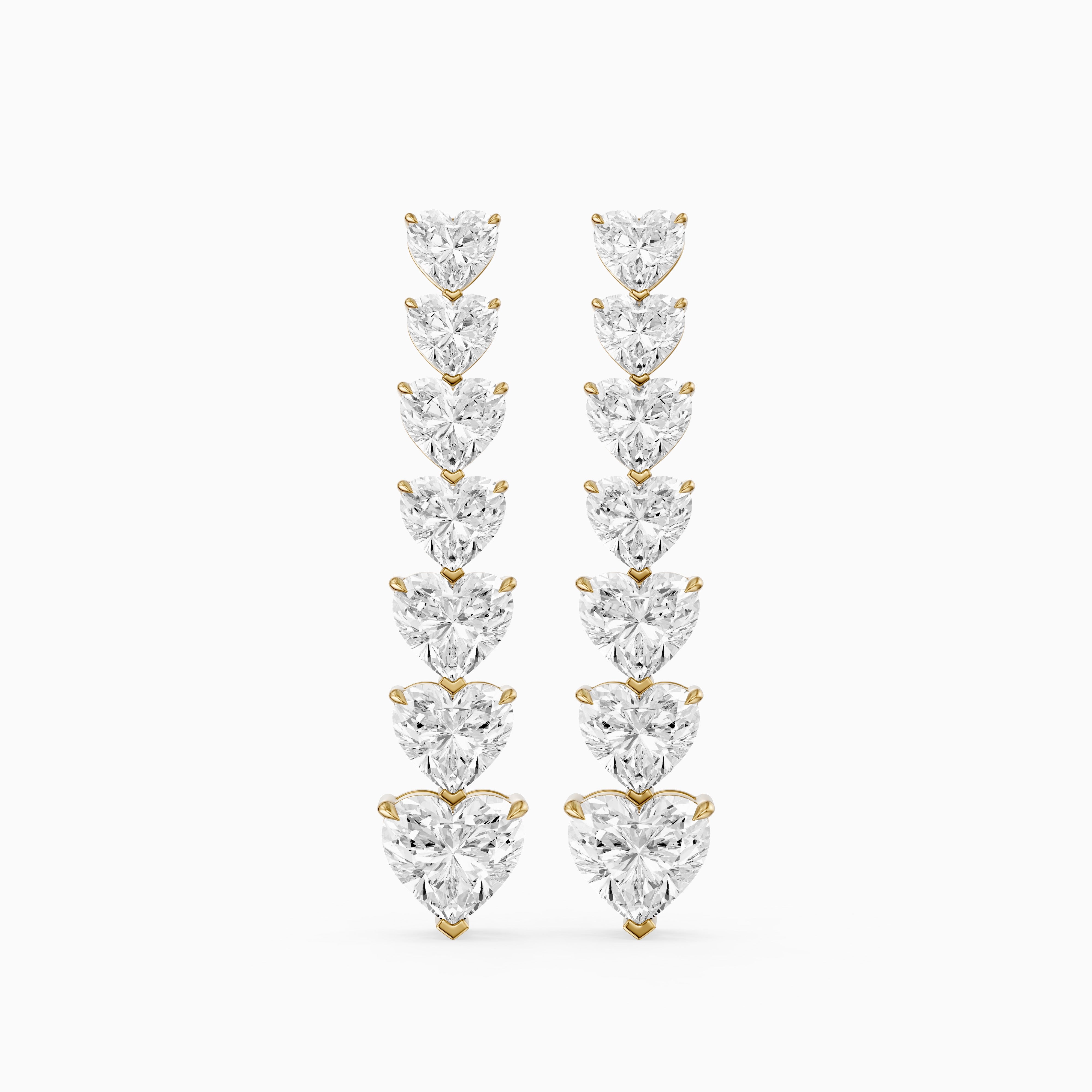 Scout Graduated Heart Lab Grown Diamond Linear Drop Earrings