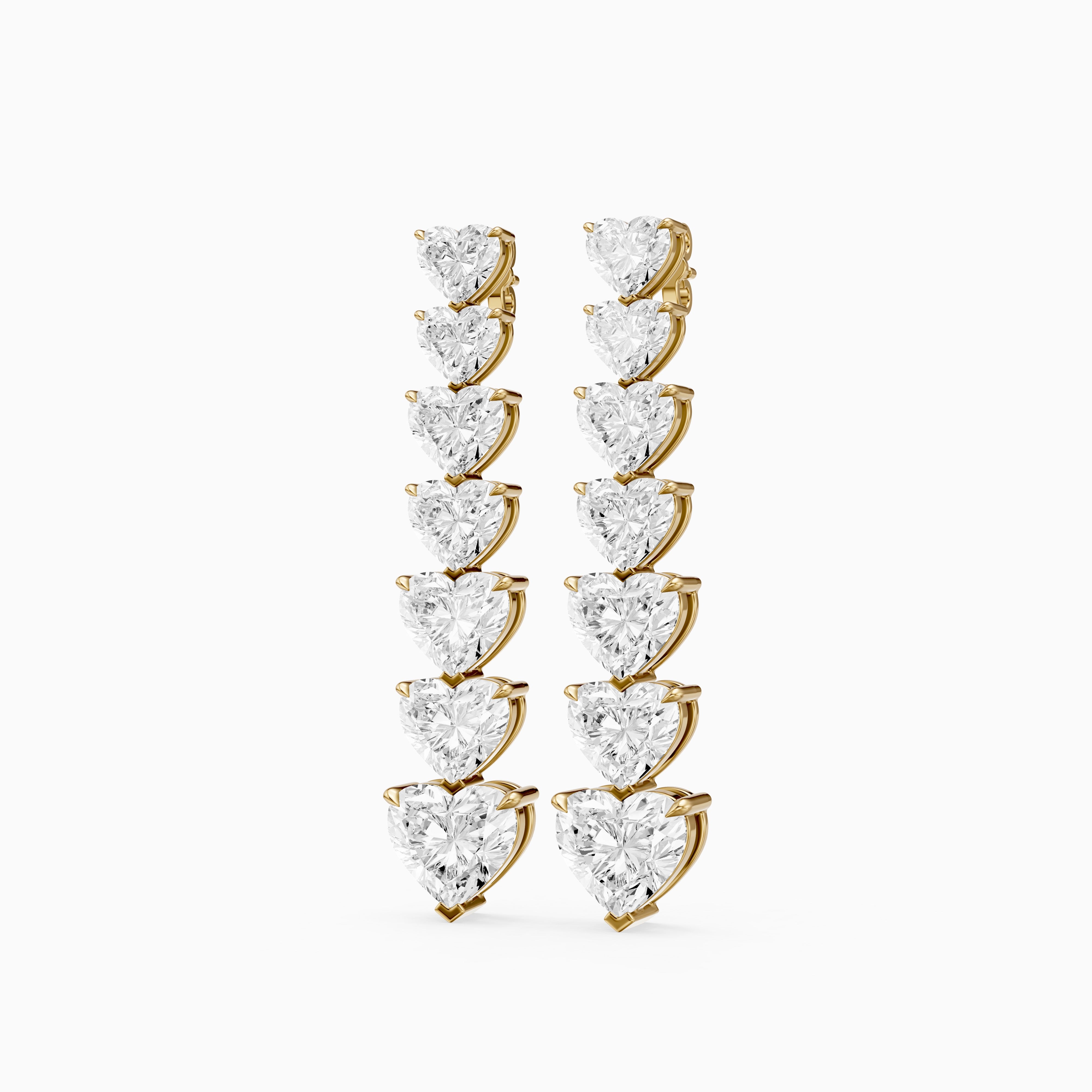 Scout Graduated Heart Lab Grown Diamond Linear Drop Earrings