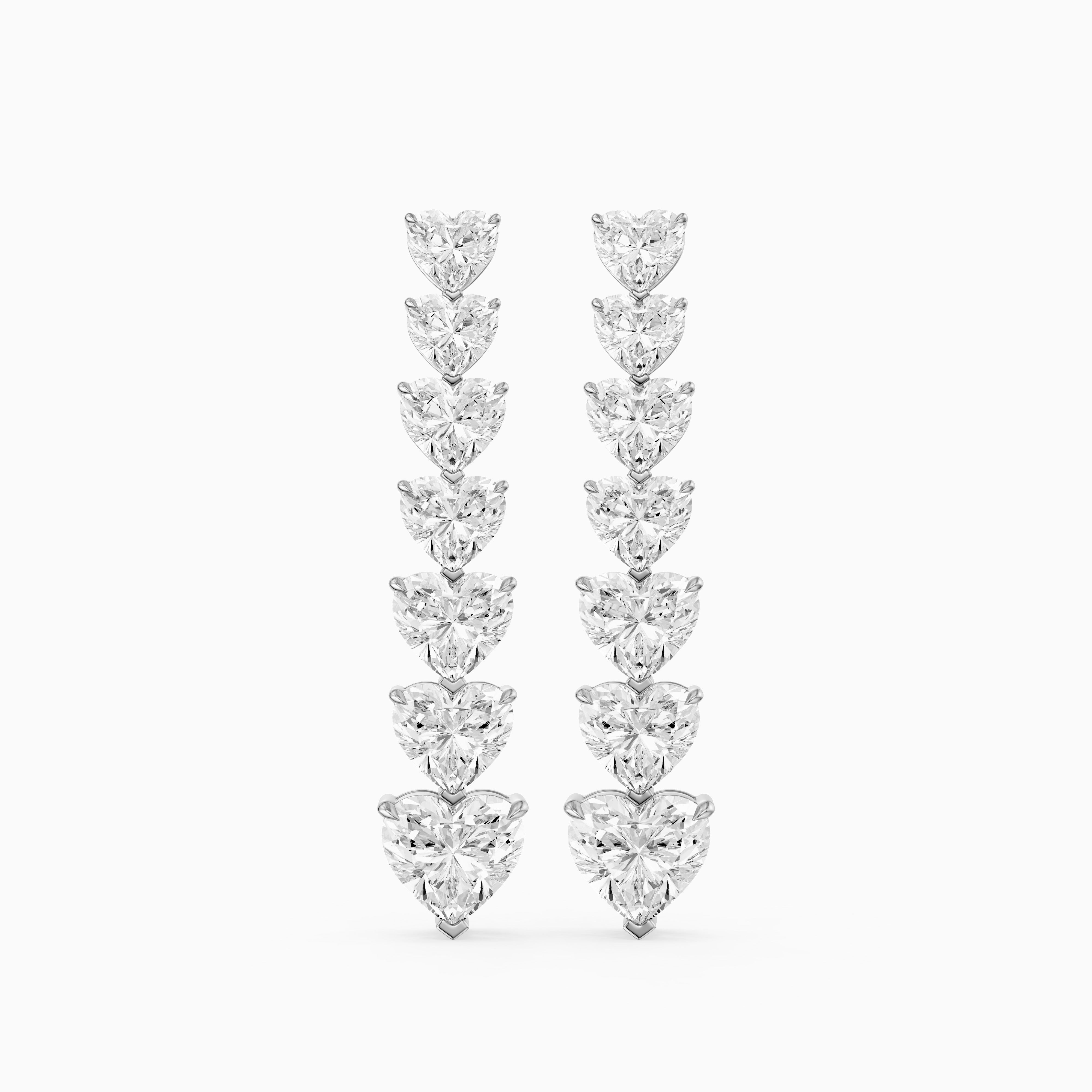 Scout Graduated Heart Lab Grown Diamond Linear Drop Earrings